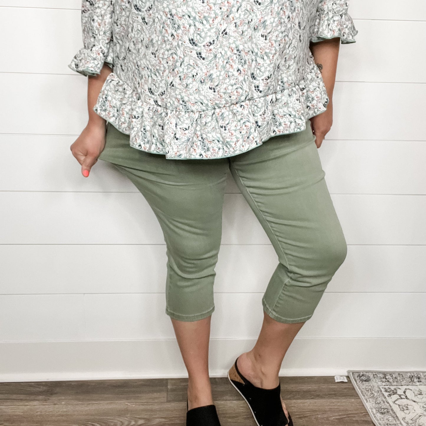 Judy Blue "Sage It Ain't So" Denim Capris