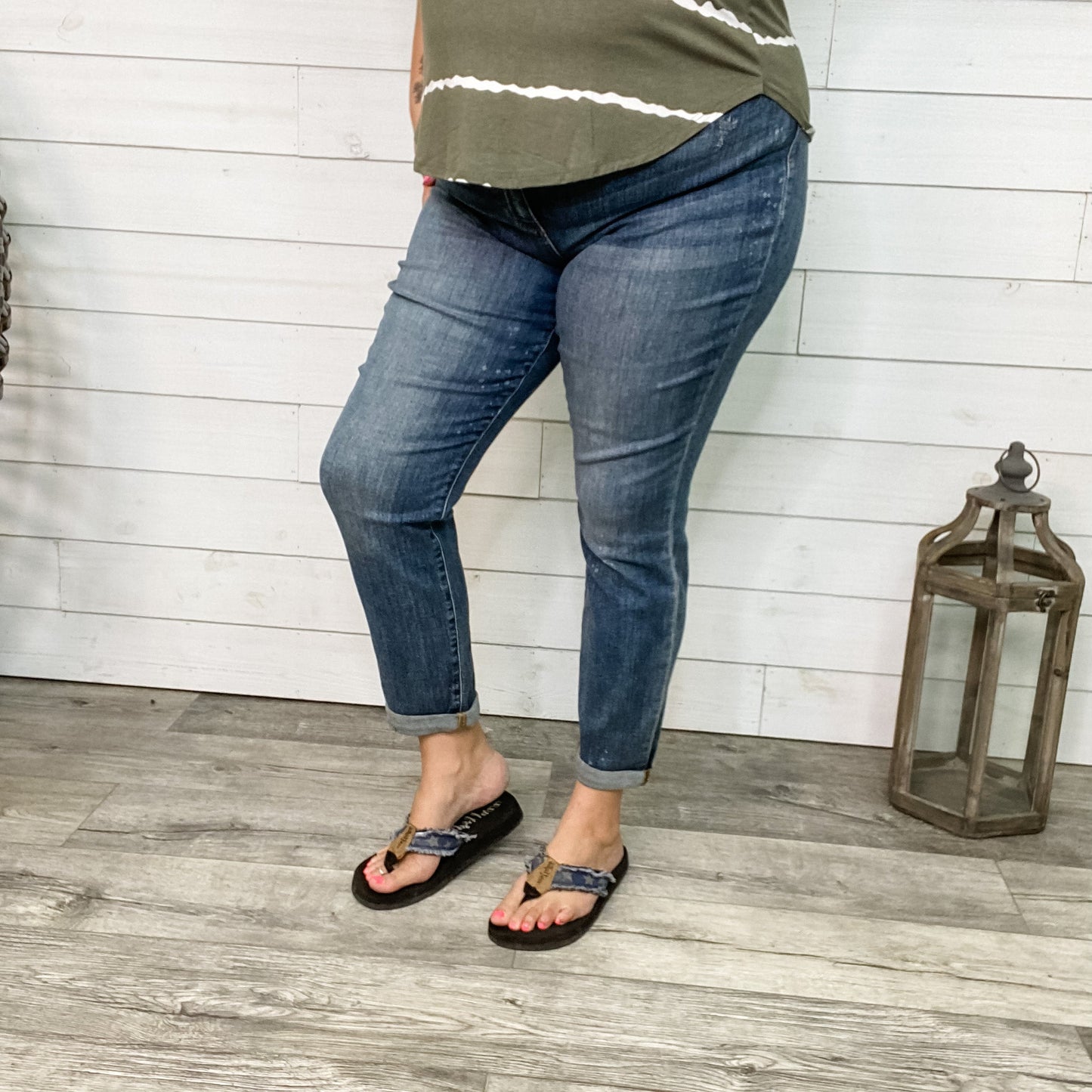 Judy Blue "Say It Ain't So" Boyfriend Jeans