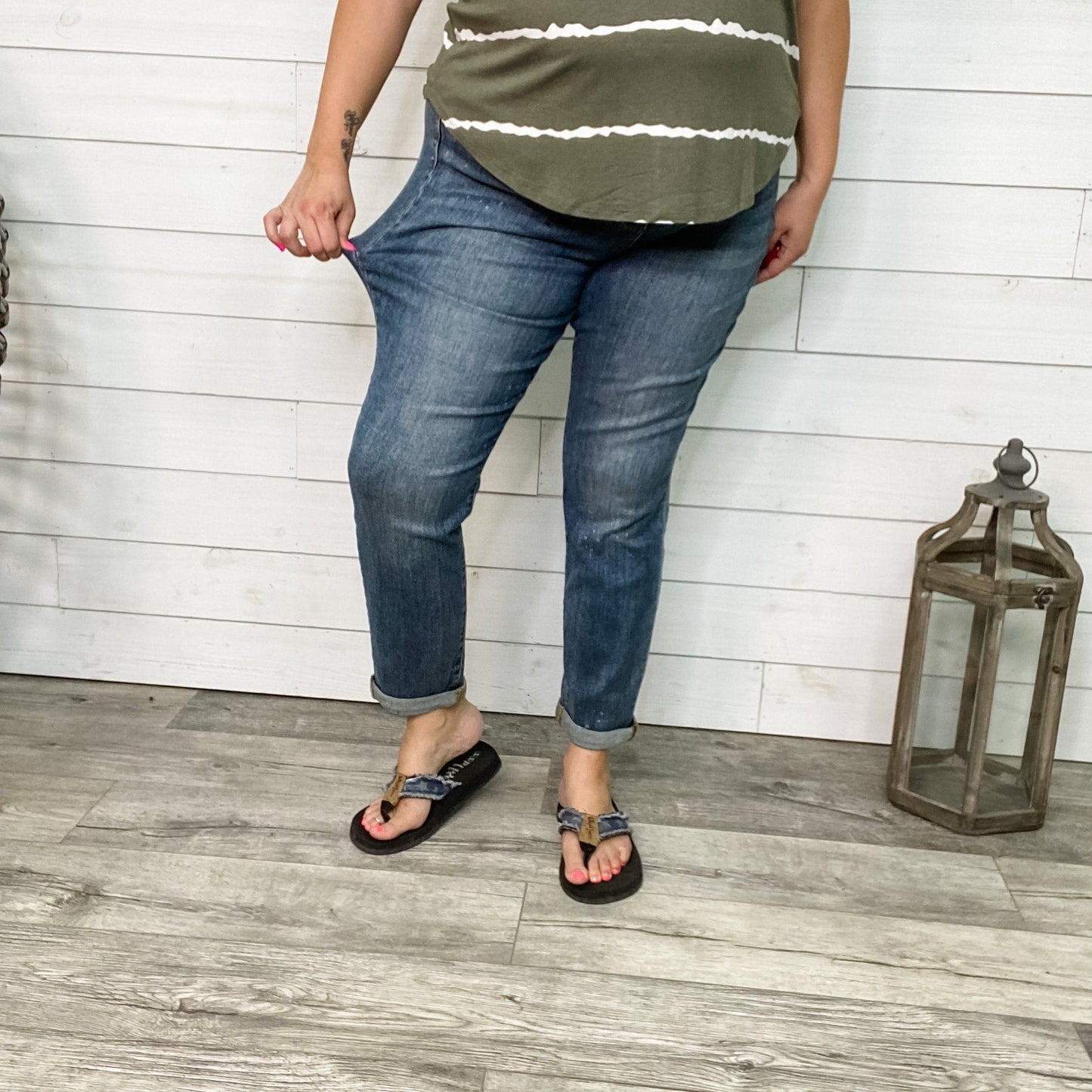 Judy Blue "Say It Ain't So" Boyfriend Jeans
