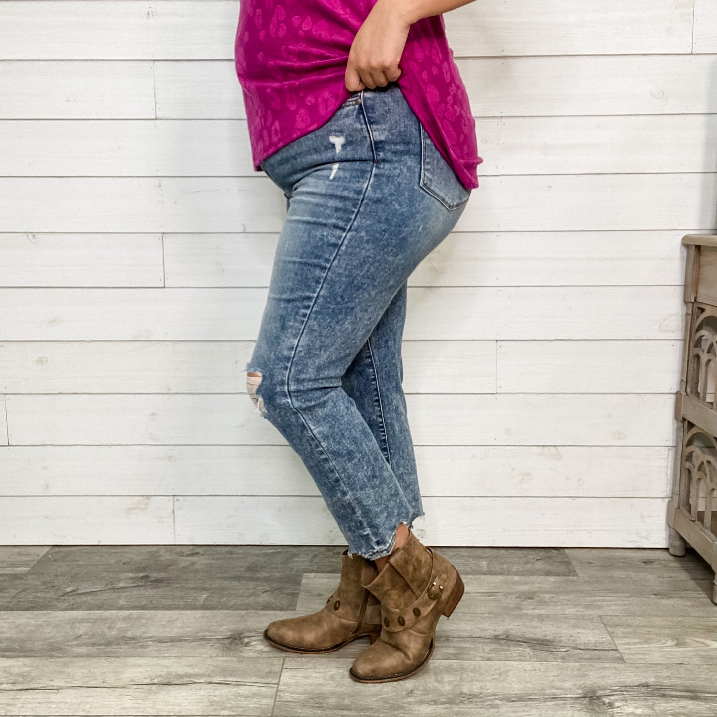 Judy Blue "Short On Time" Cropped Bootcut Jeans
