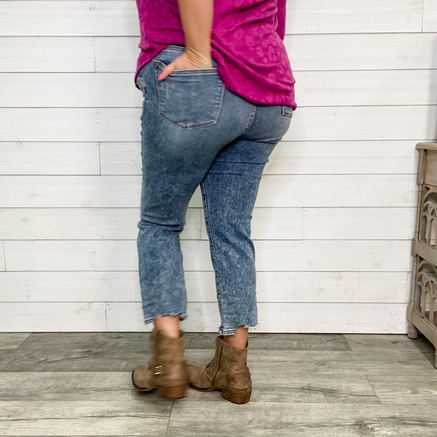 Judy Blue "Short On Time" Cropped Bootcut Jeans