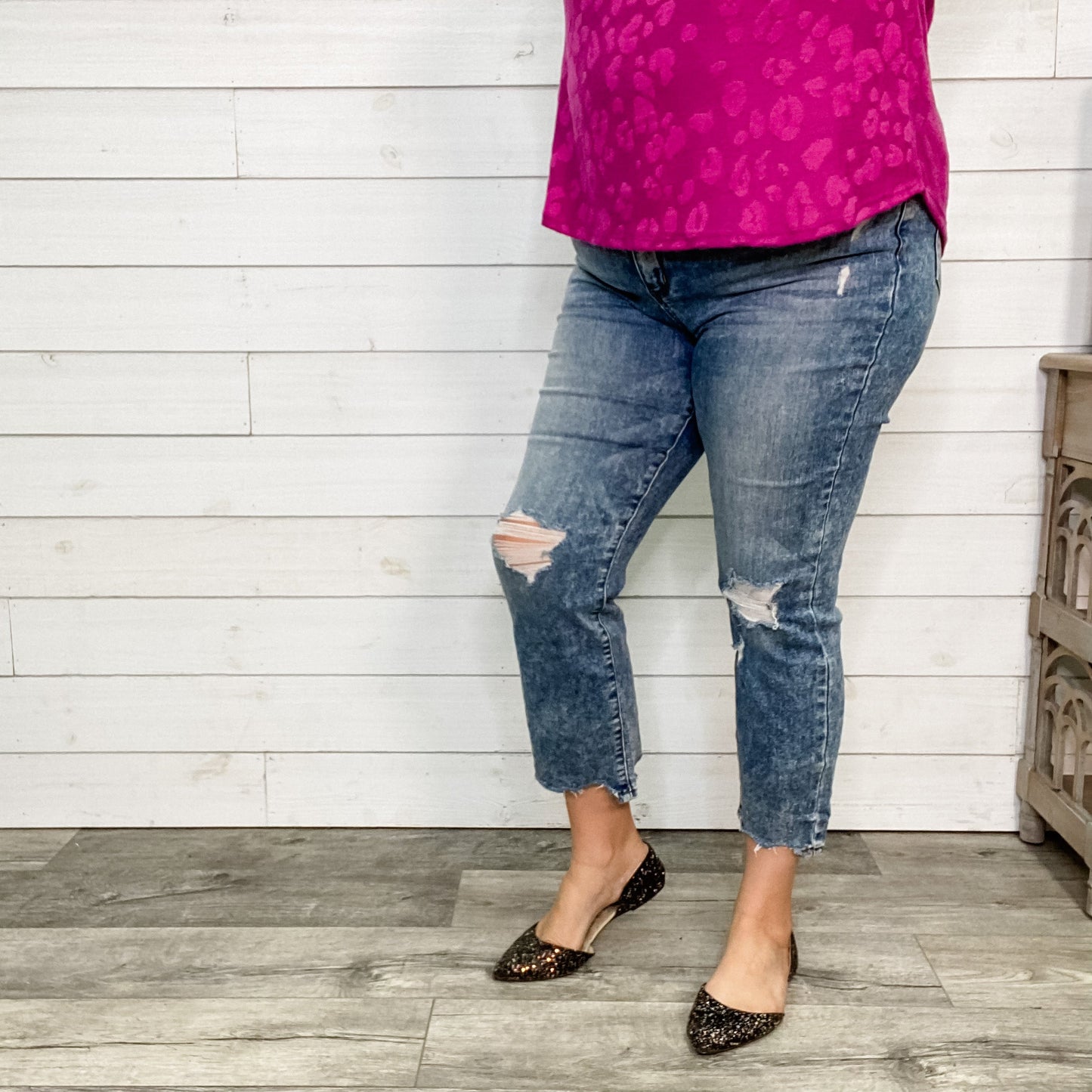 Judy Blue "Short On Time" Cropped Bootcut Jeans