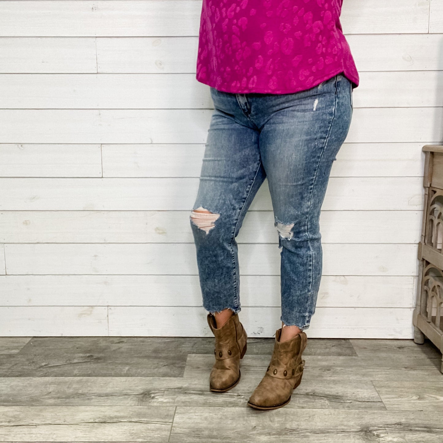 Judy Blue "Short On Time" Cropped Bootcut Jeans