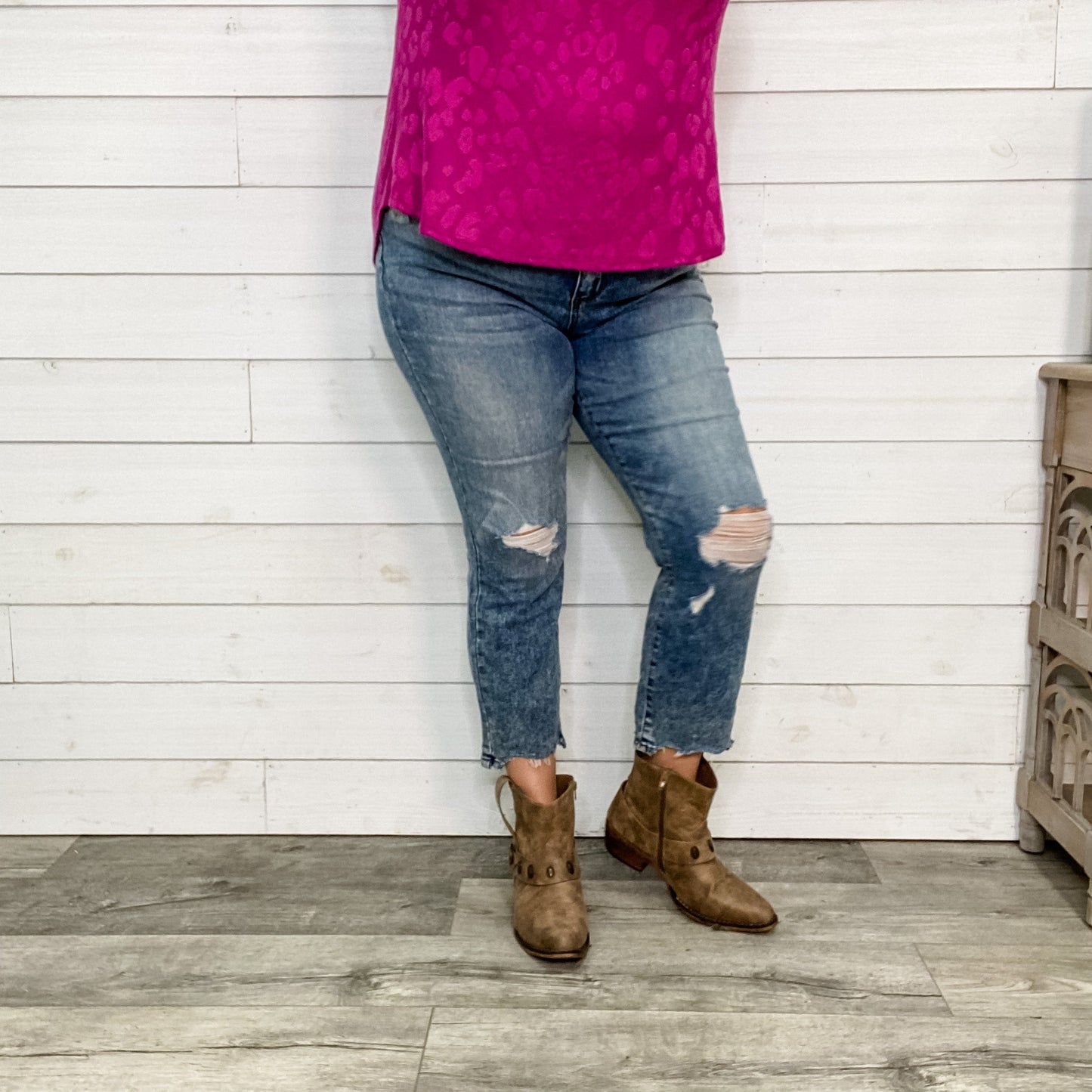 Judy Blue "Short On Time" Cropped Bootcut Jeans