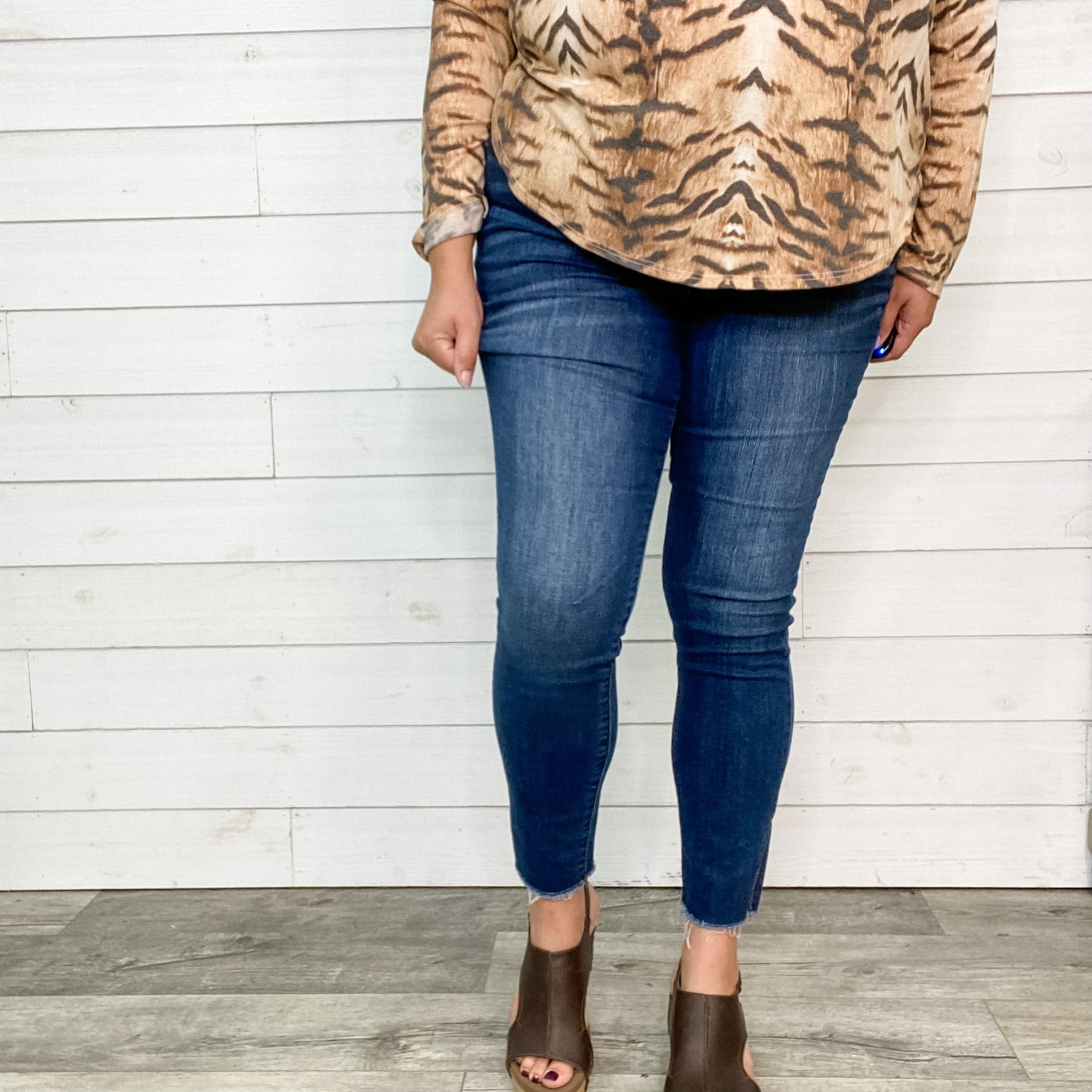 Judy Blue Side Slit Skinny Jeans