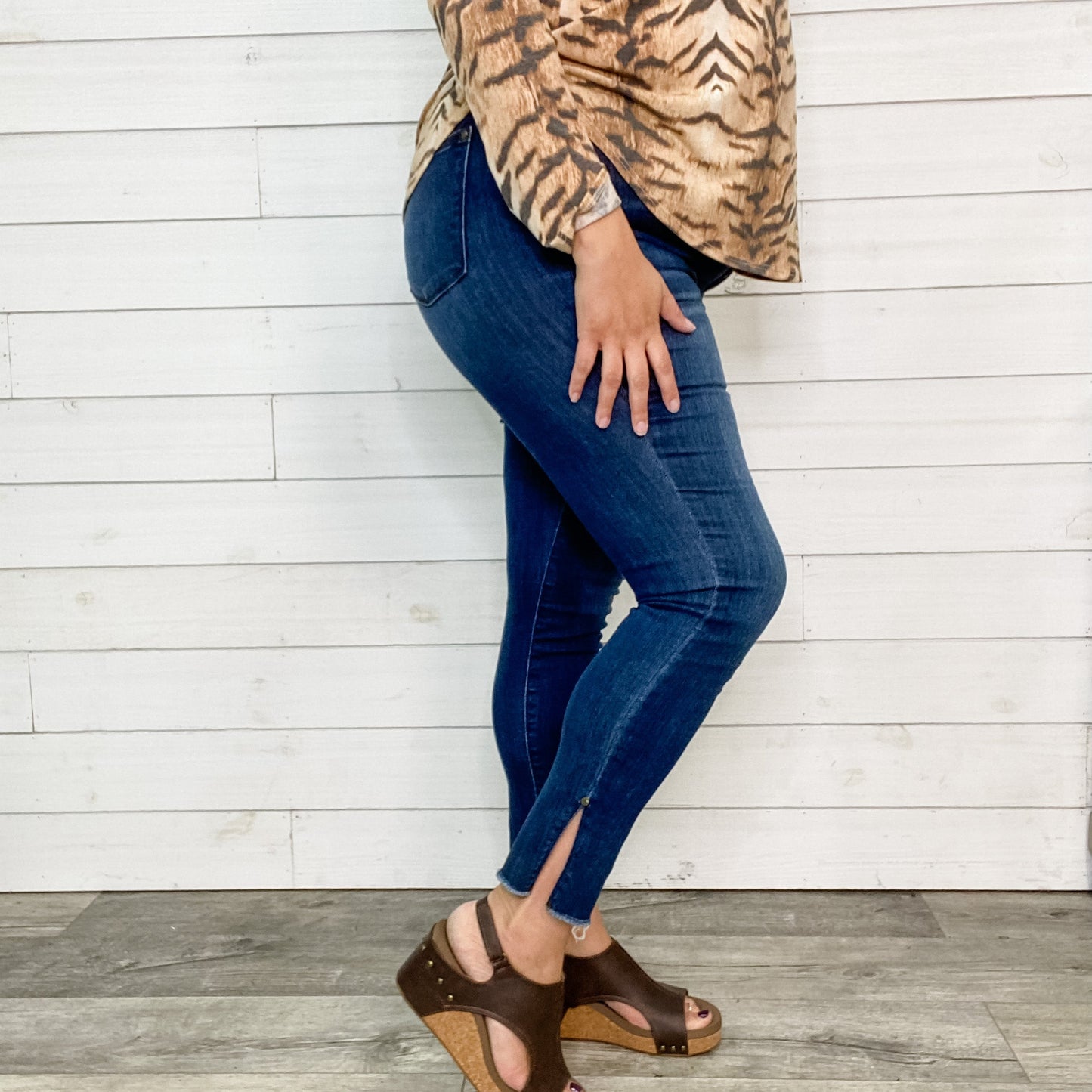 Judy Blue Side Slit Skinny Jeans