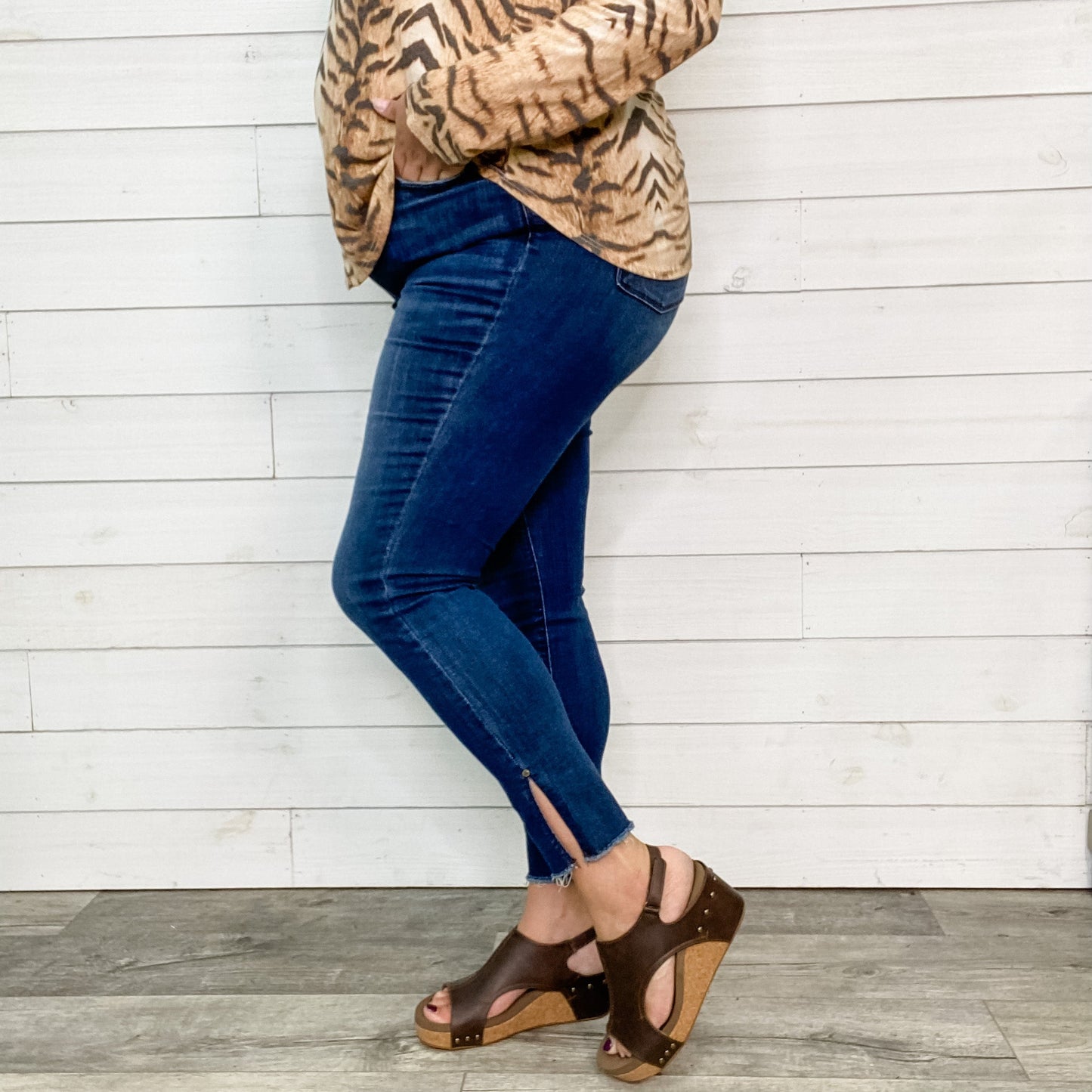 Judy Blue Side Slit Skinny Jeans