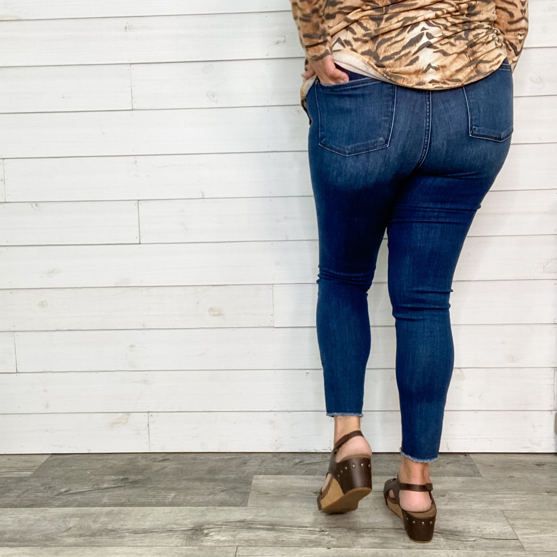 Judy Blue Side Slit Skinny Jeans