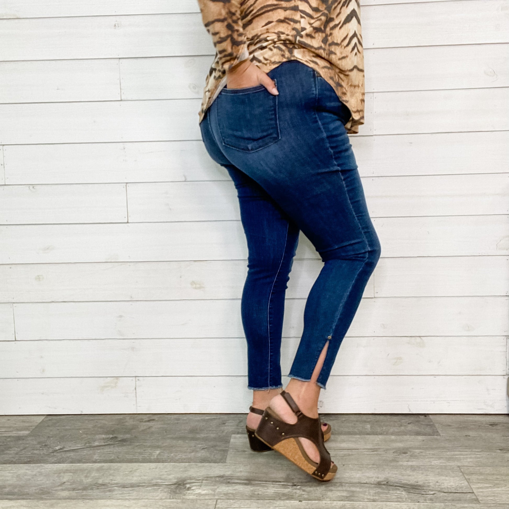 Judy Blue Side Slit Skinny Jeans