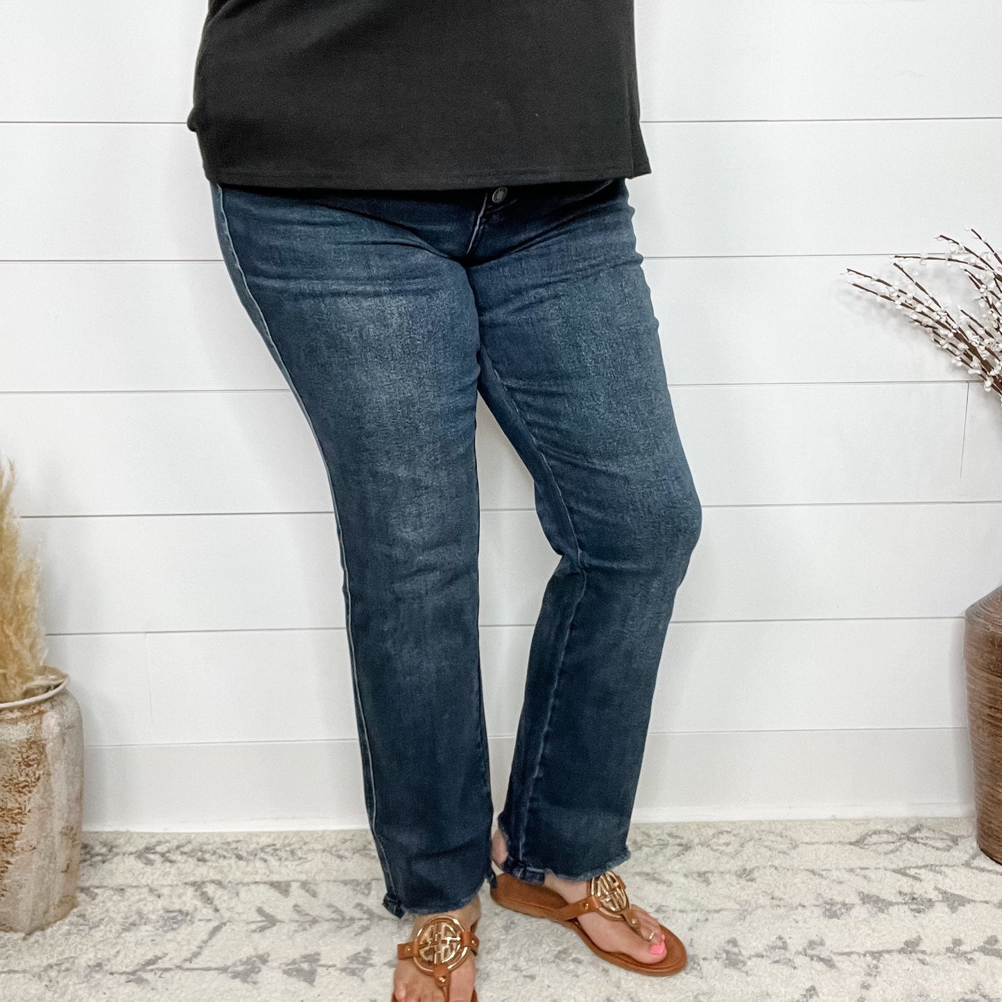 Judy Blue "So Dark" Straight Leg Jeans