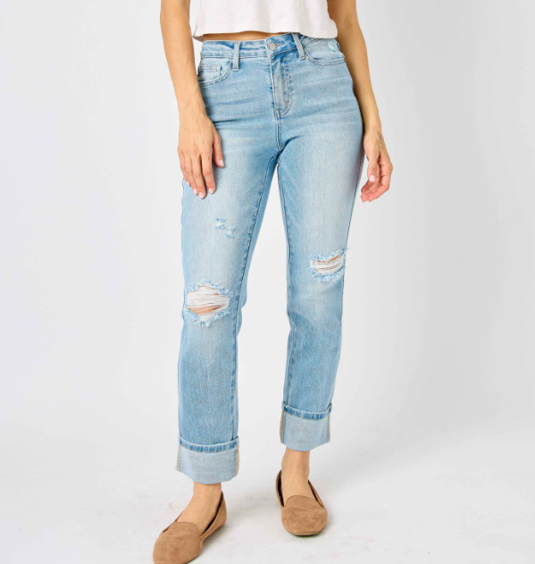 Judy Blue "Star Bright" Boyfriend Jeans