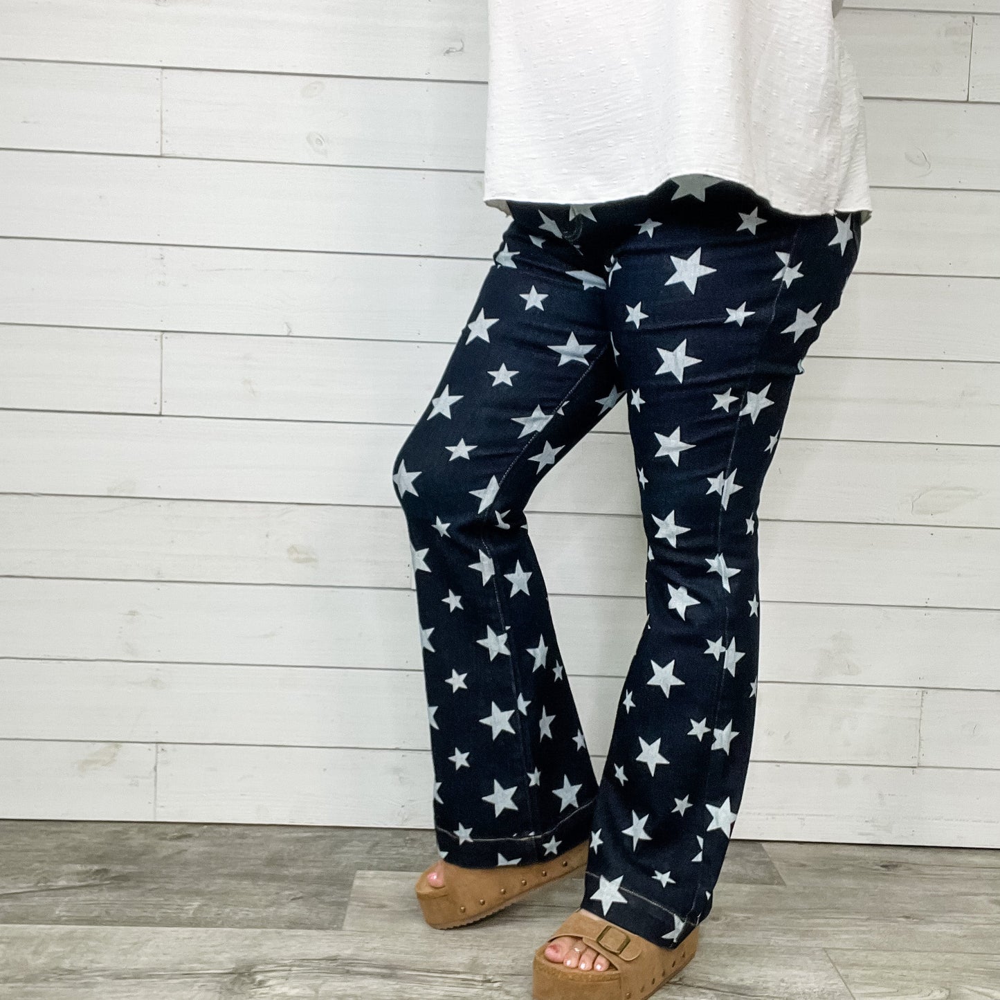 Judy Blue Star Trouser Flares