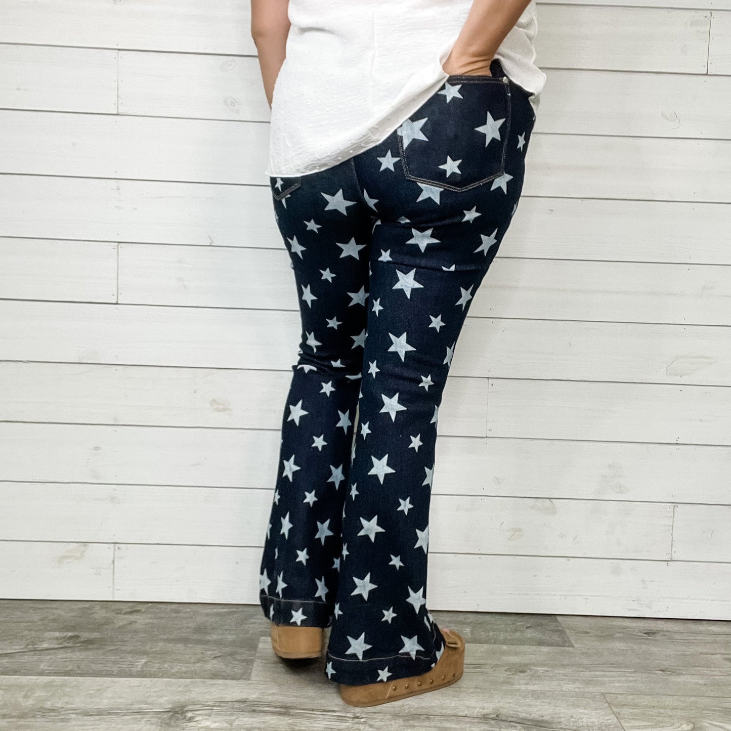 Judy Blue Star Trouser Flares