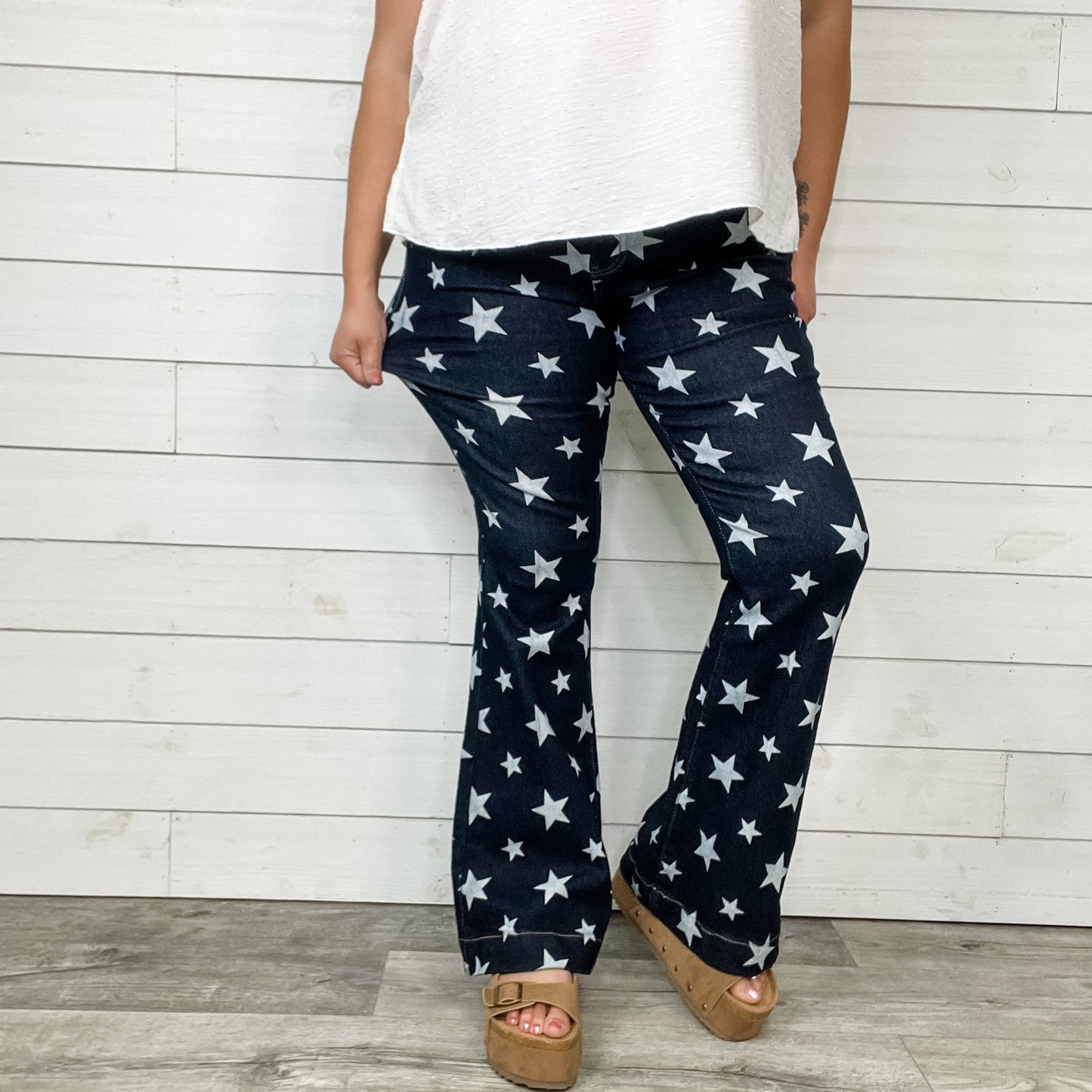 Judy Blue Star Trouser Flares