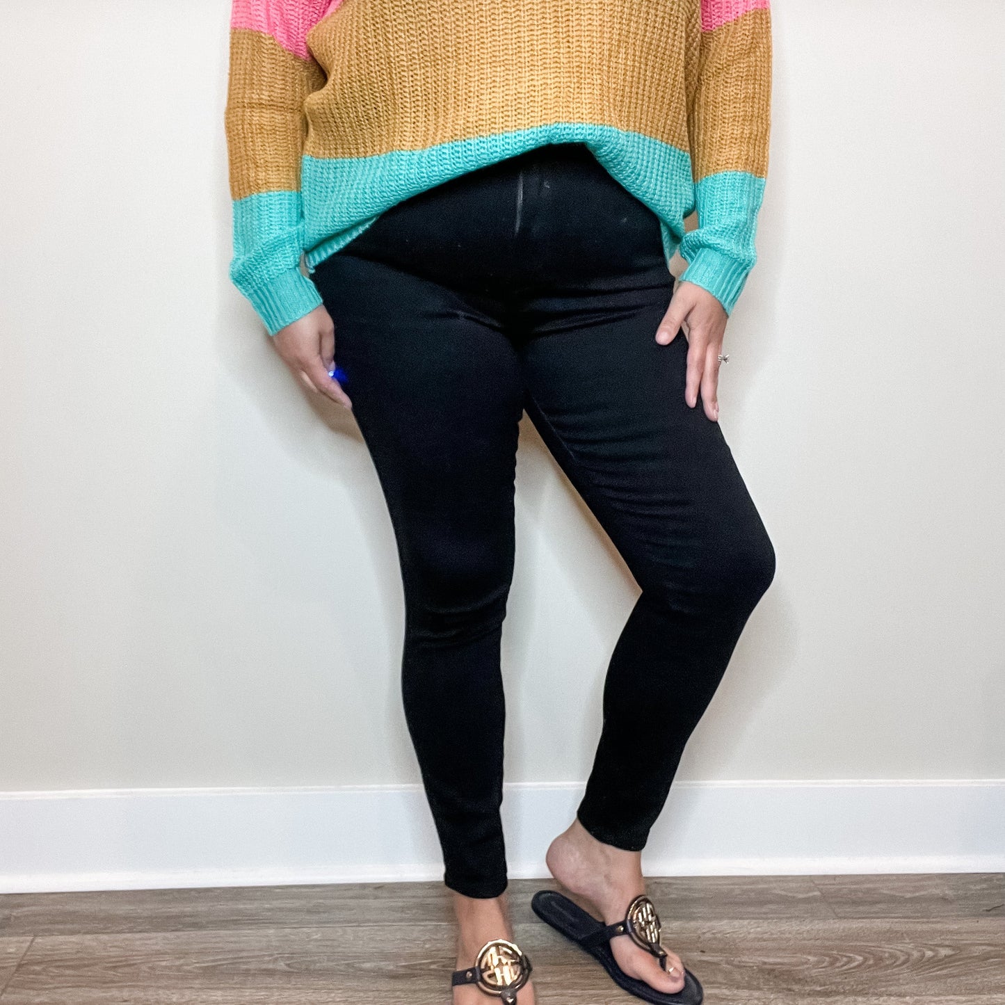 Judy Blue "Sweet Nothings" Tummy Control Black Skinny Jeans