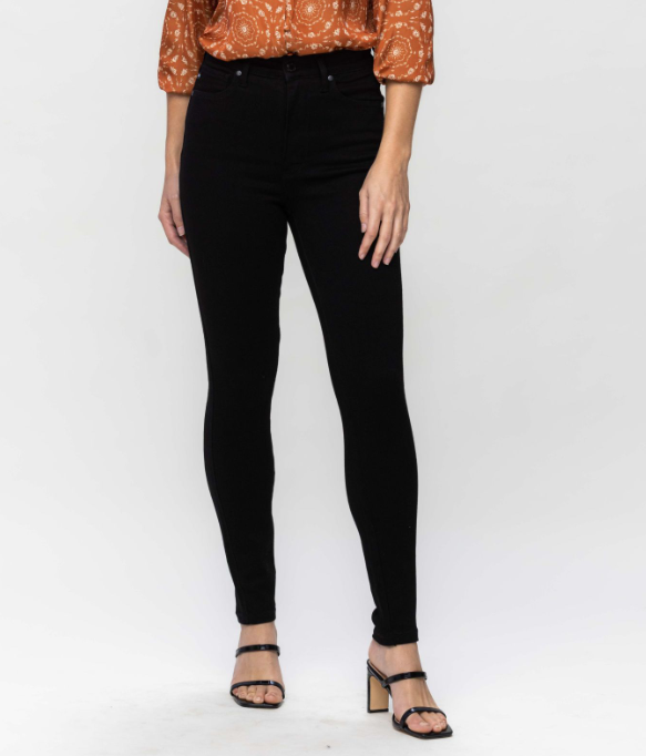 Judy Blue "Sweet Nothings" Tummy Control Black Skinny Jeans