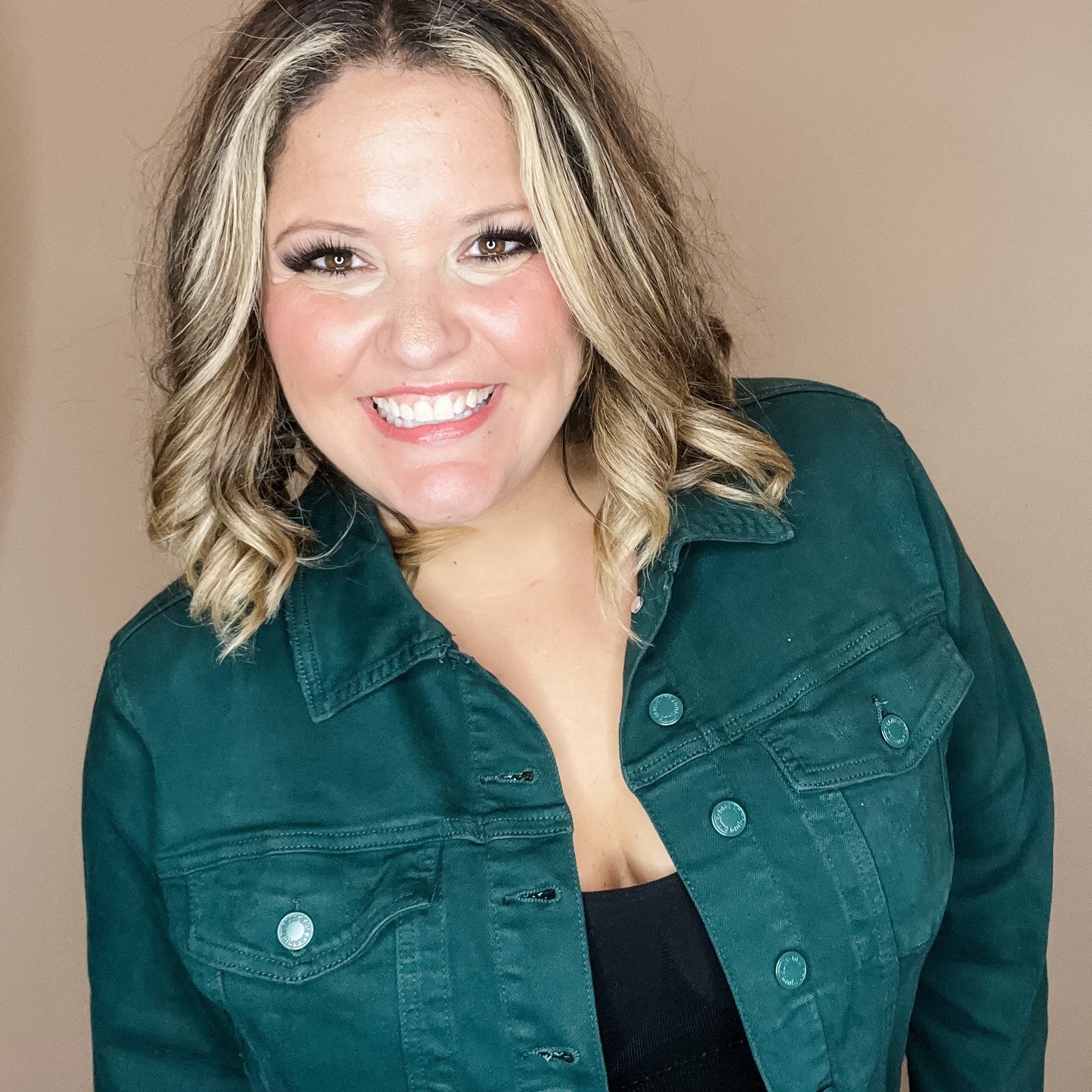 Judy Blue Teal Denim Jacket