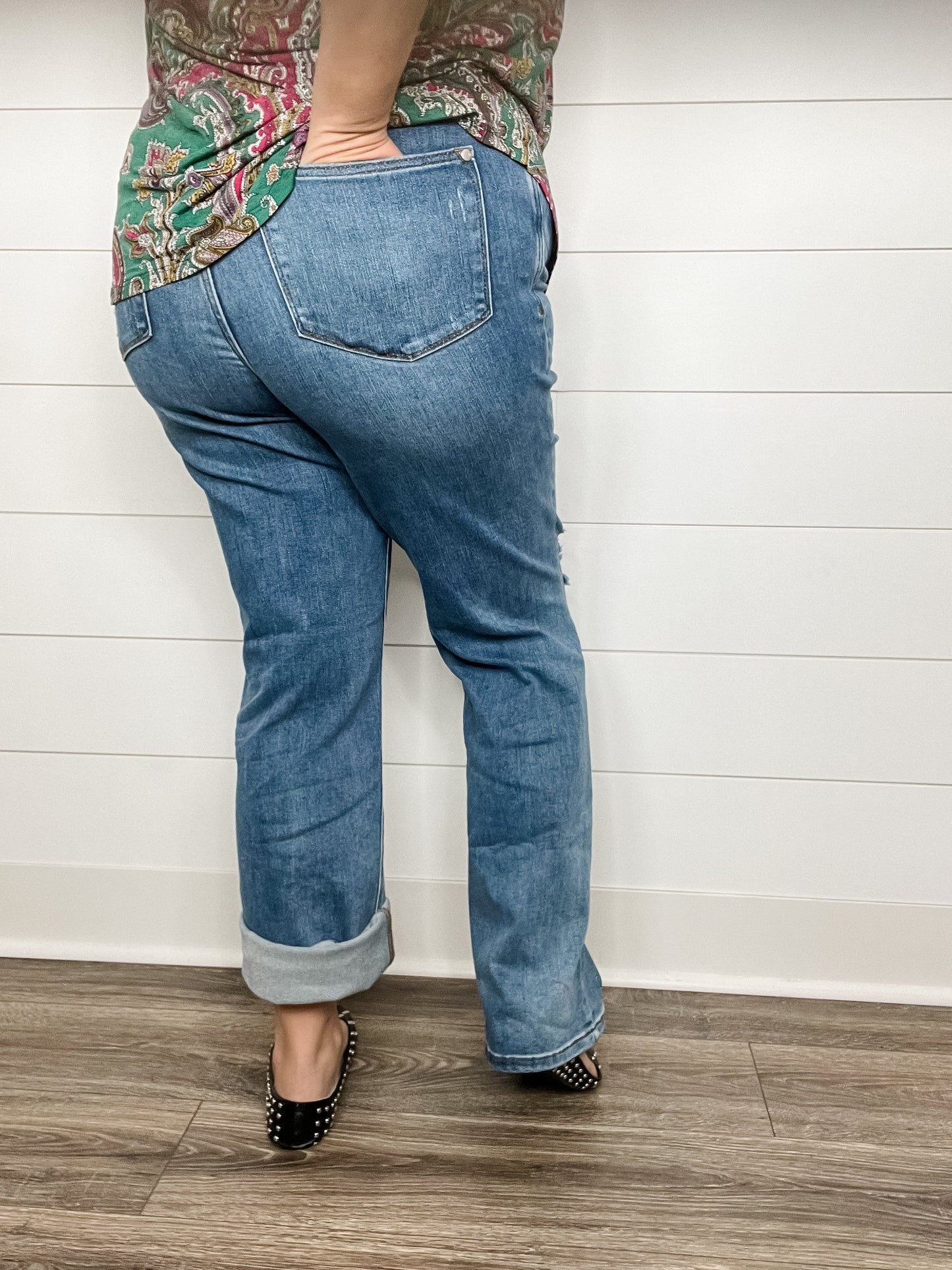 Judy Blue "Tommy Salame" Tummy Control Straight Leg Jeans