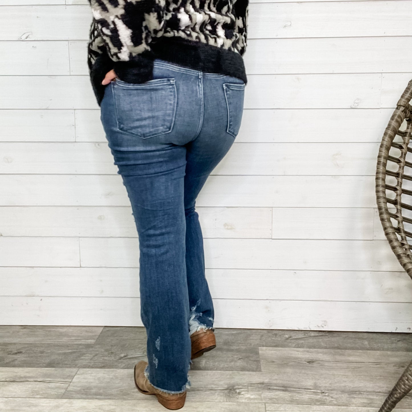 Judy Blue "Train Station" Distressed Bootcut Jeans