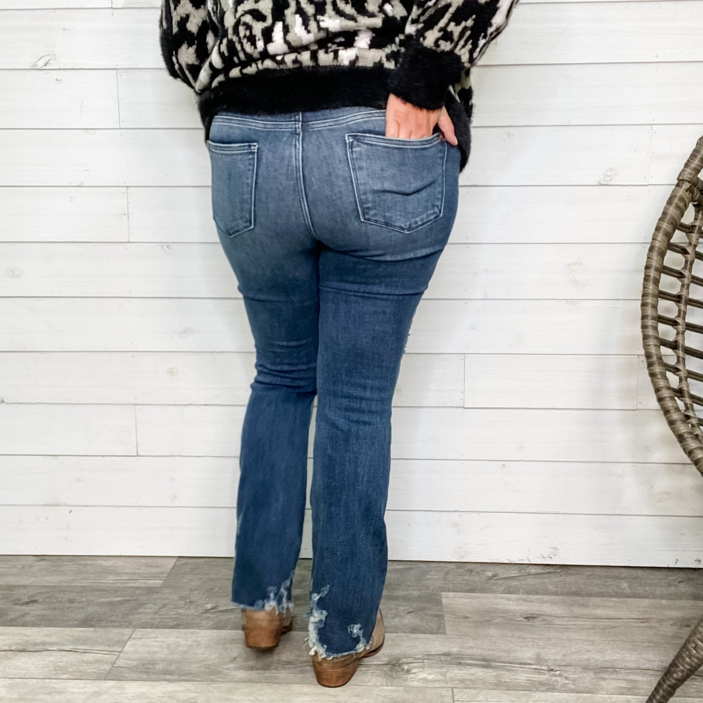 Judy Blue "Train Station" Distressed Bootcut Jeans