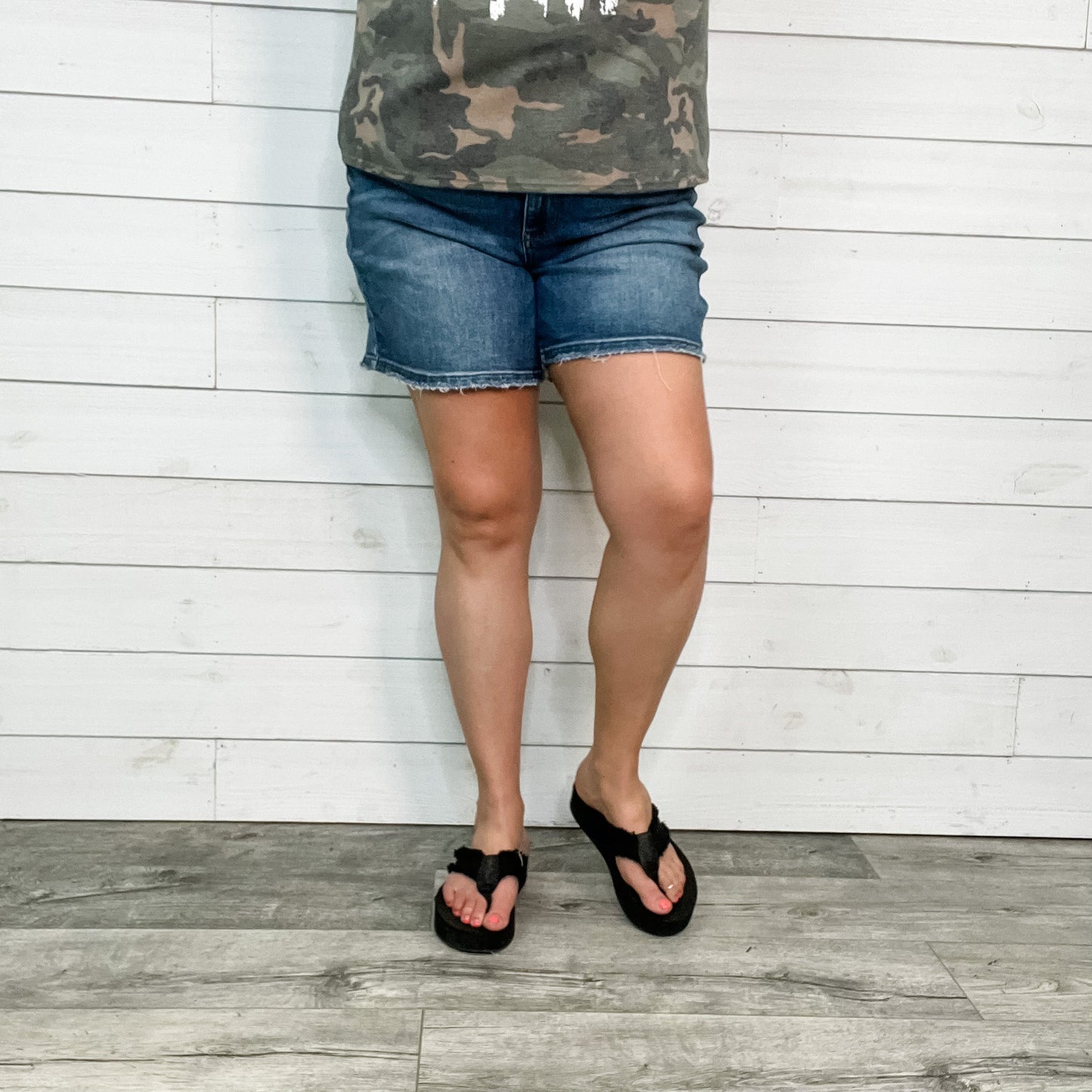 Judy Blue "Under Cover" Mid Thigh Shorts