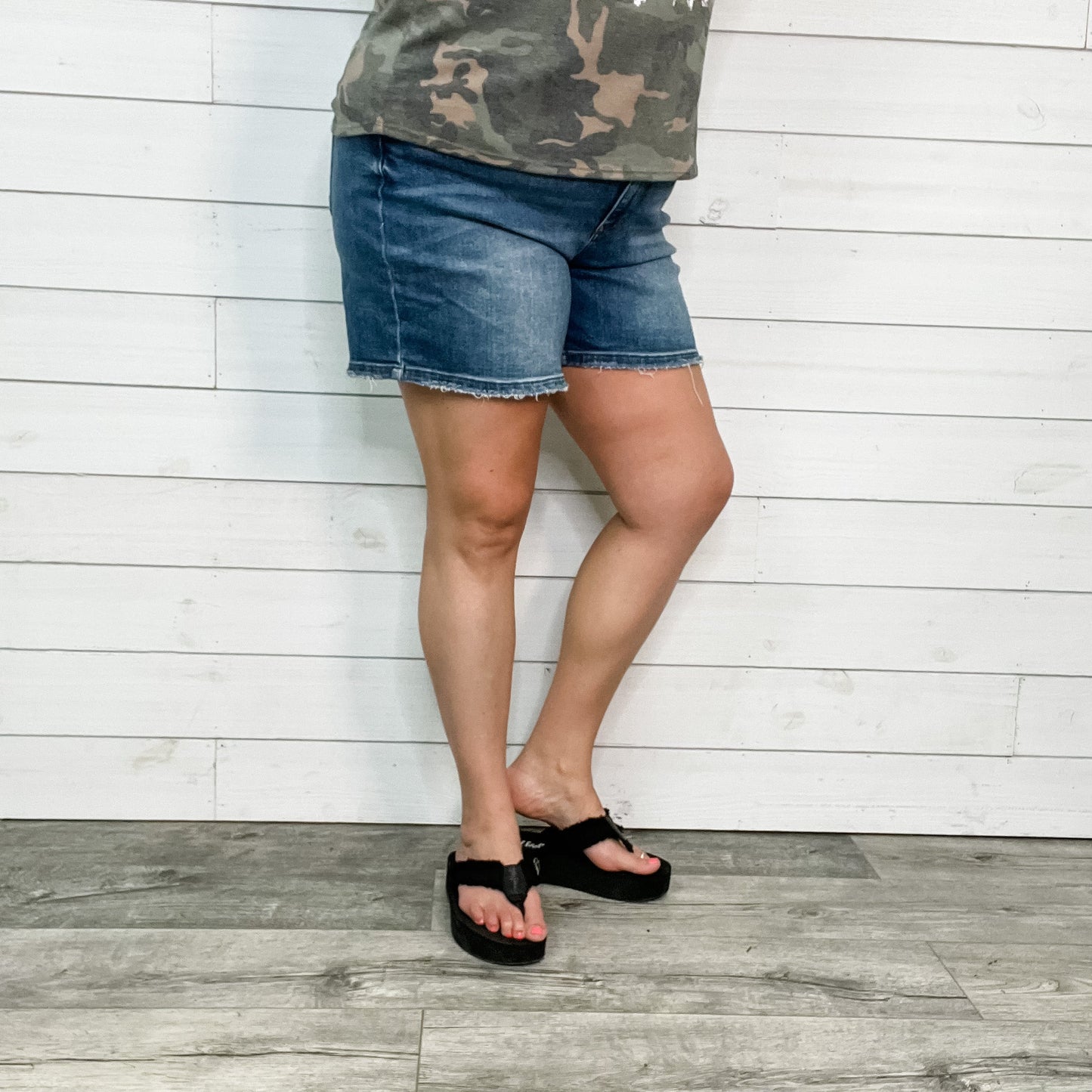 Judy Blue "Under Cover" Mid Thigh Shorts
