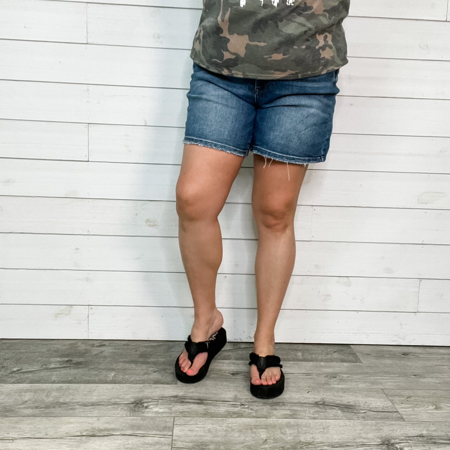 Judy Blue "Under Cover" Mid Thigh Shorts