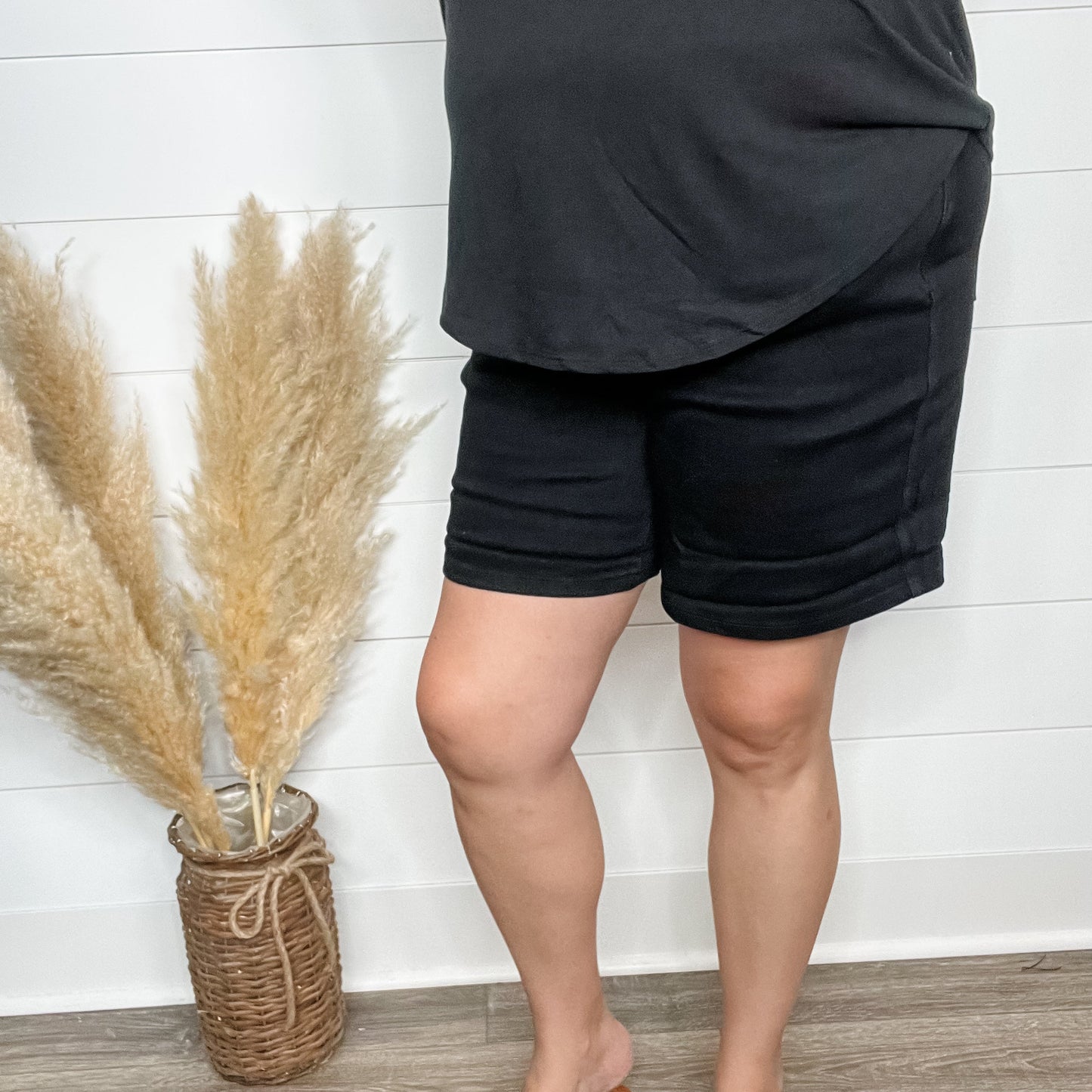 Judy Blue "Up All Night" Black Bermuda Shorts