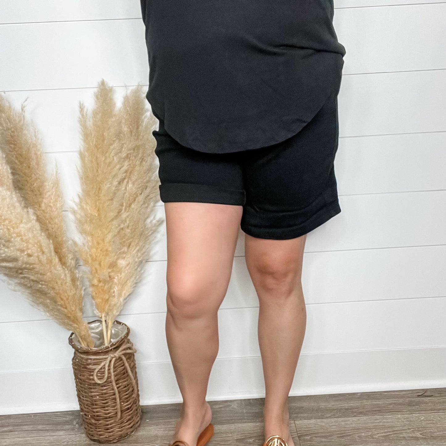 Judy Blue "Up All Night" Black Bermuda Shorts