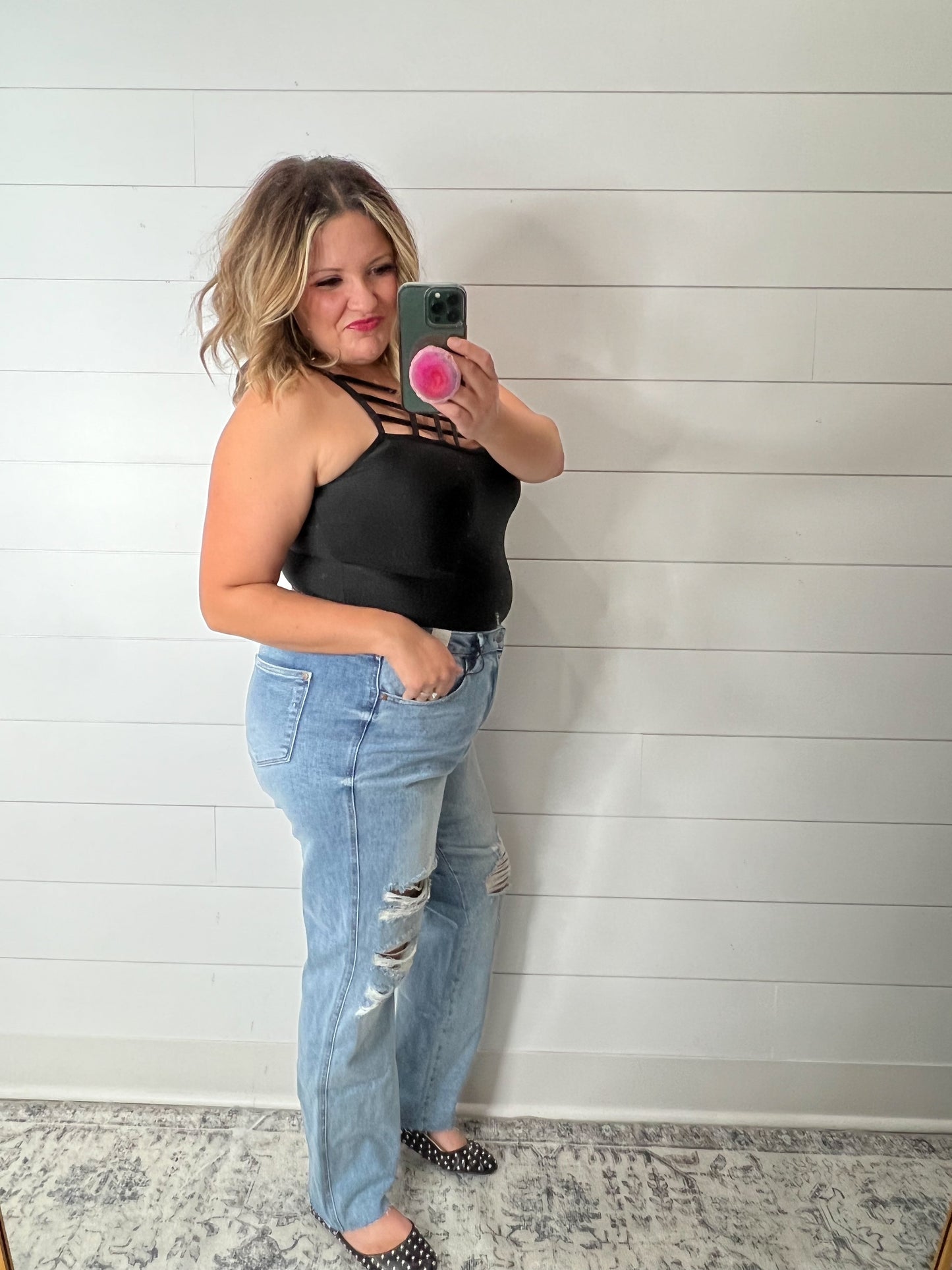 Judy Blue "Vanished" Rigid Straight Leg Jeans