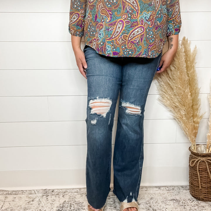 Judy Blue "Why Oh Wyoming" Tummy Control Flares