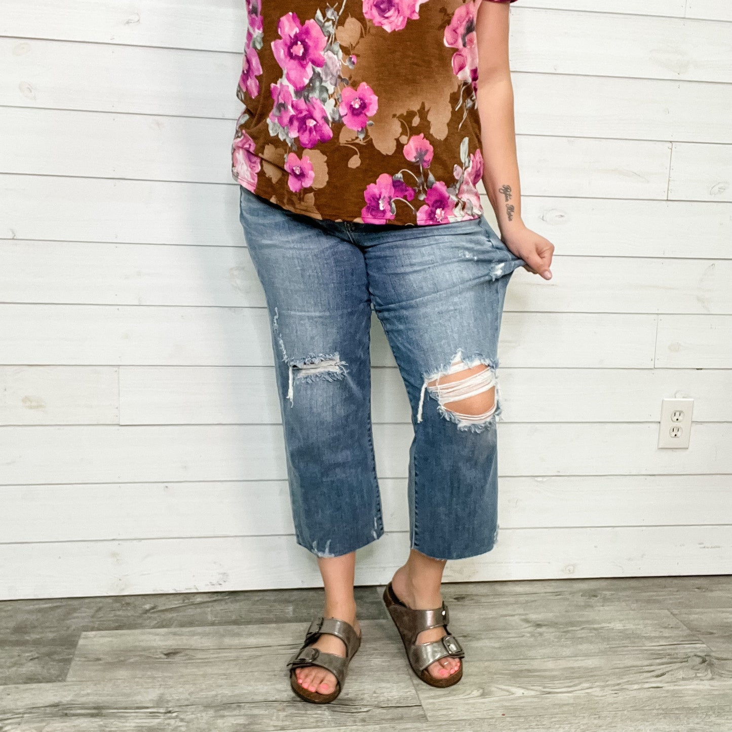 Judy Blue "Wide and Crazy" Wide Leg Crops