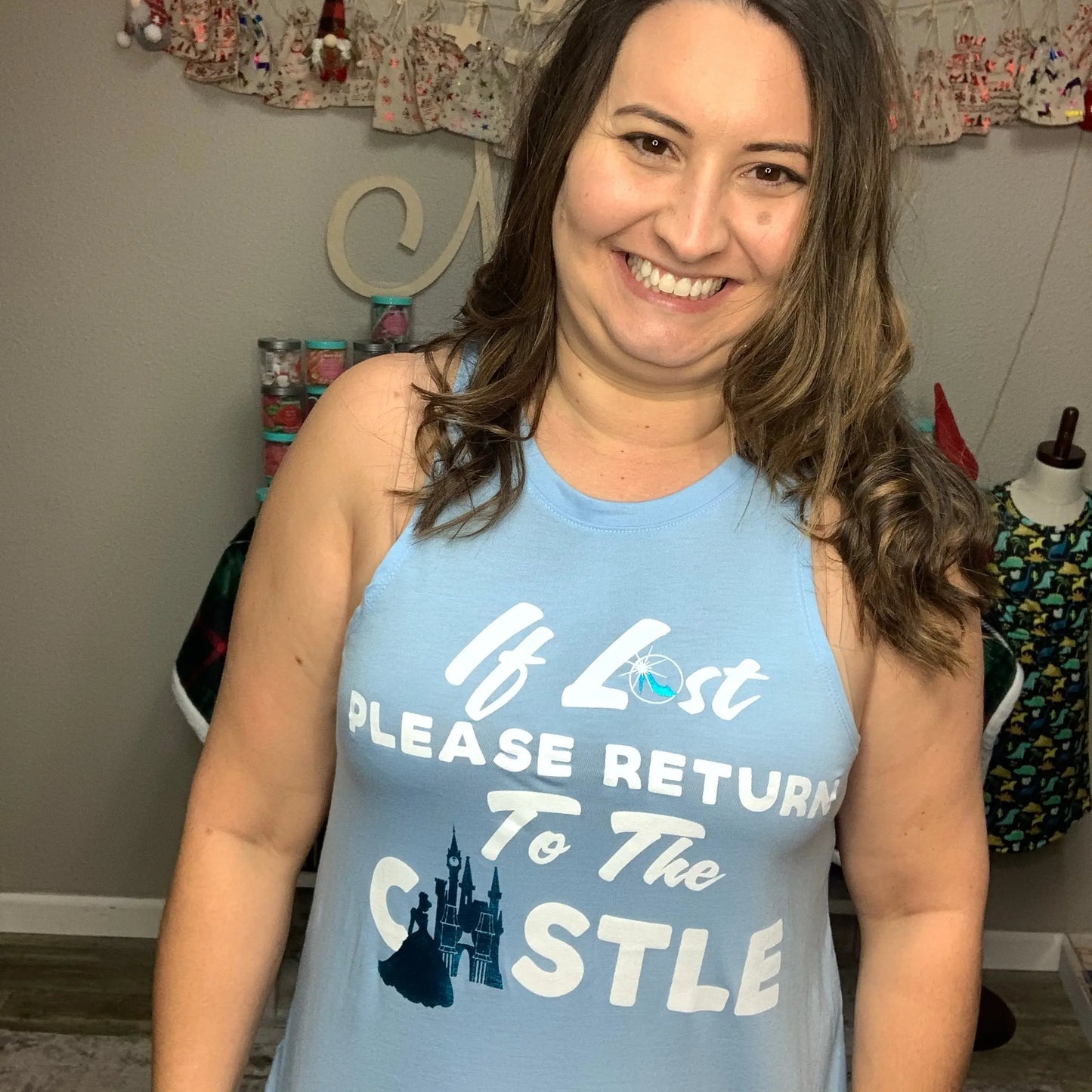 Junior Sizing Disney Castle (If Lost) Tank Top