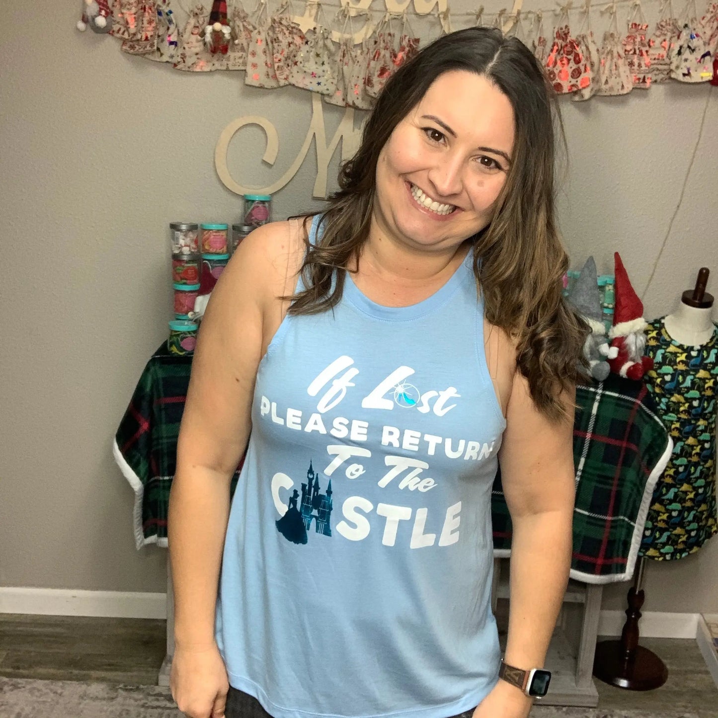 Junior Sizing Disney Castle (If Lost) Tank Top