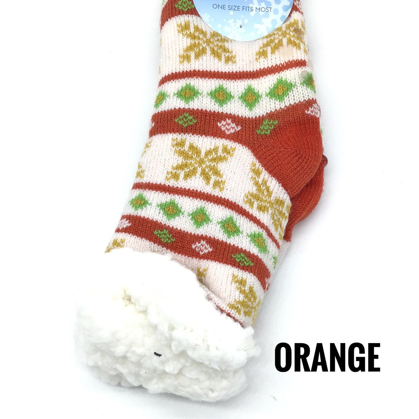 Kids Fuzzy Snowflake Socks (Multiple Colors)