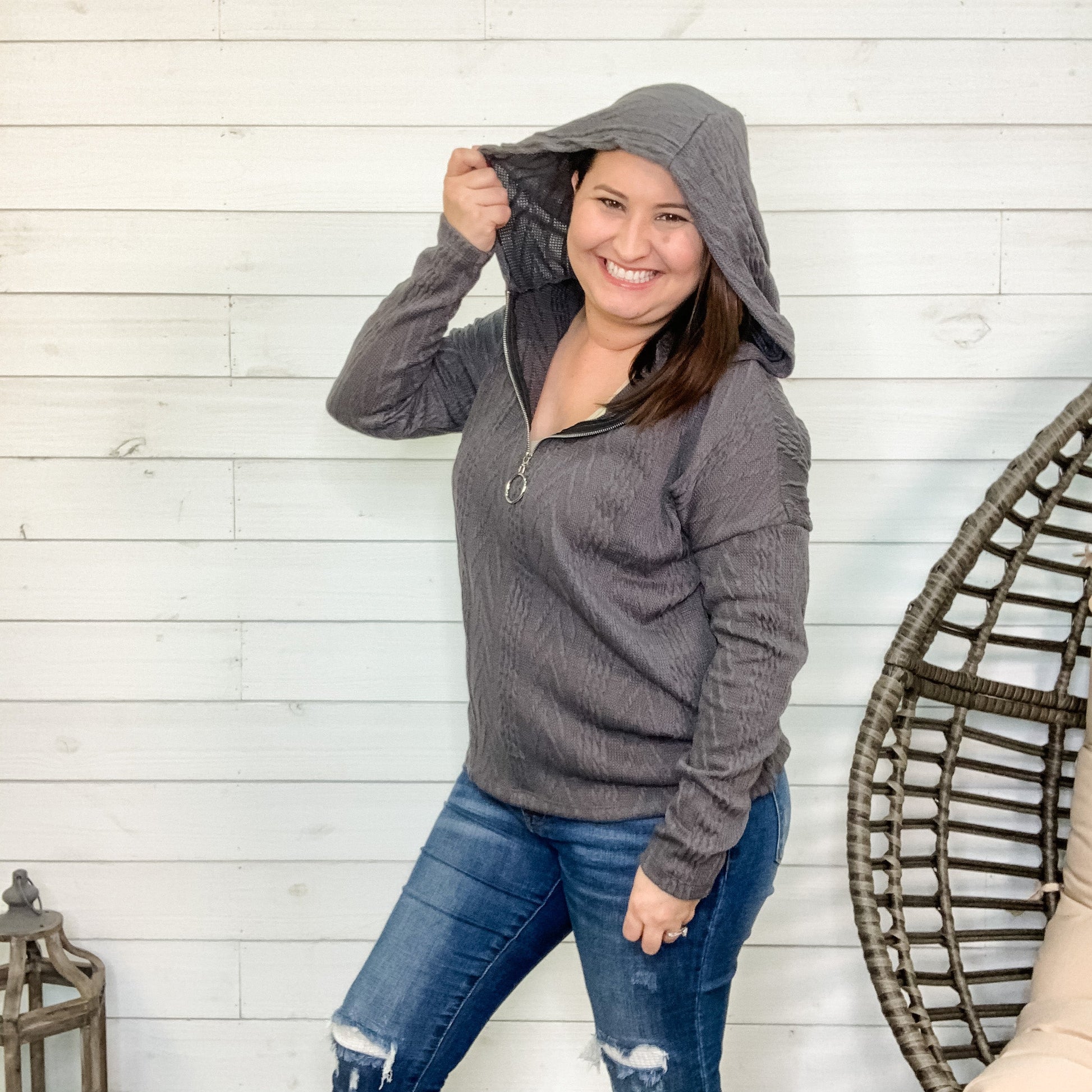 "Laguna" Half Zip Sweater Hoodie
