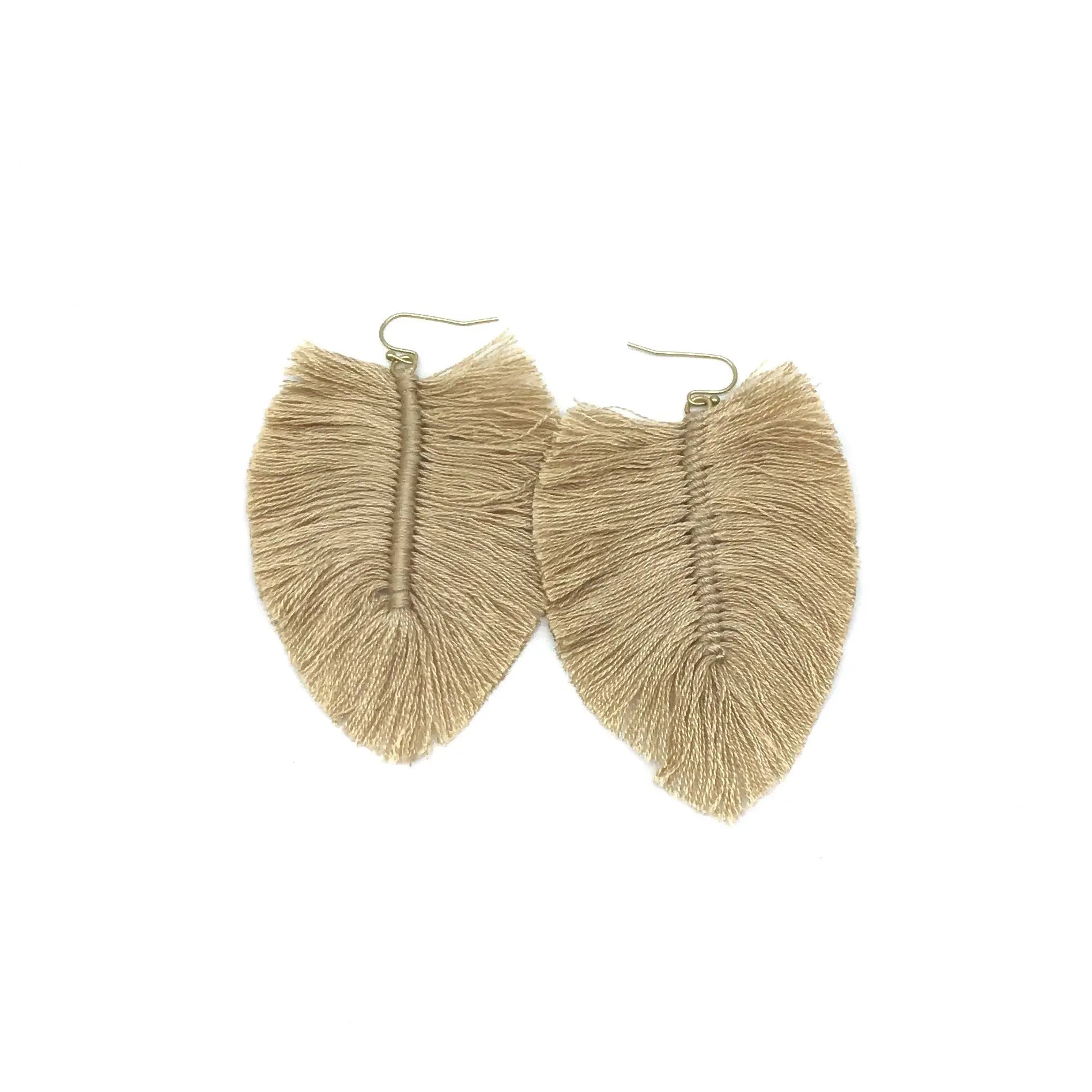 Leaf Fringe Drop Earrings (Multiple Colors Available)