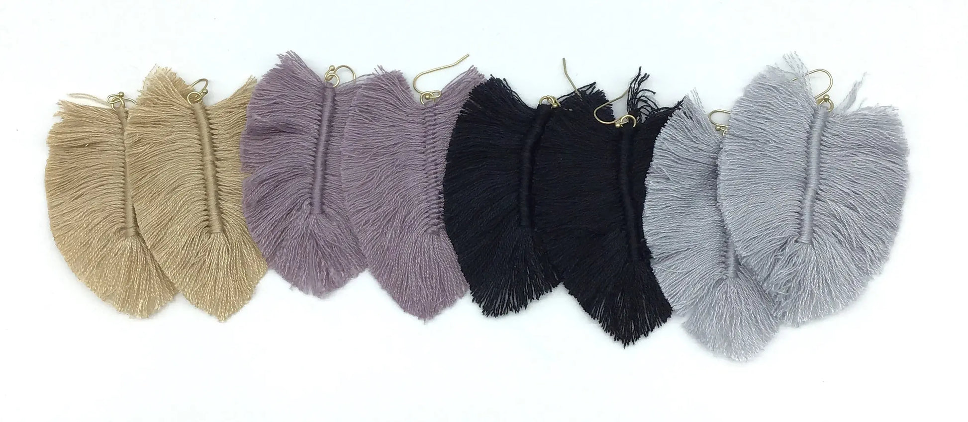 Leaf Fringe Drop Earrings (Multiple Colors Available)