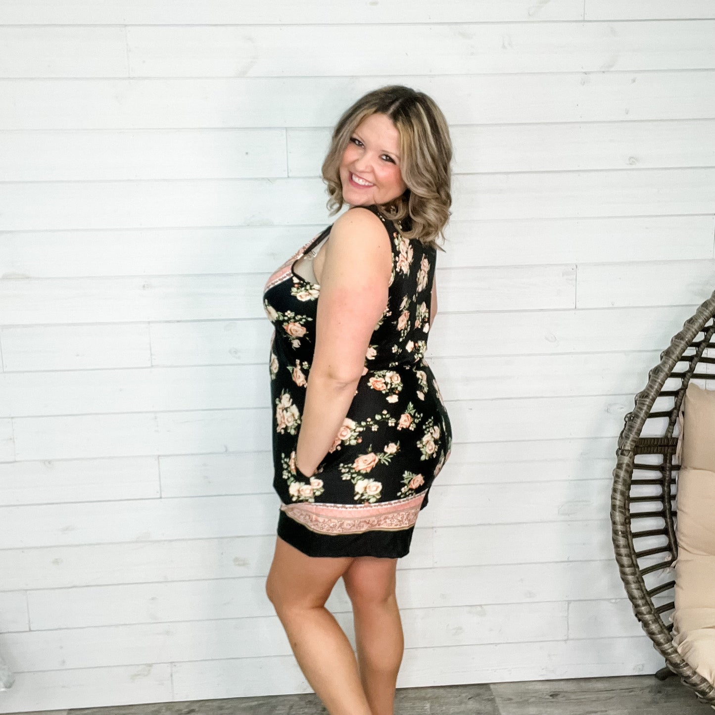"Liliana" Floral Sleeveless Shorts Romper
