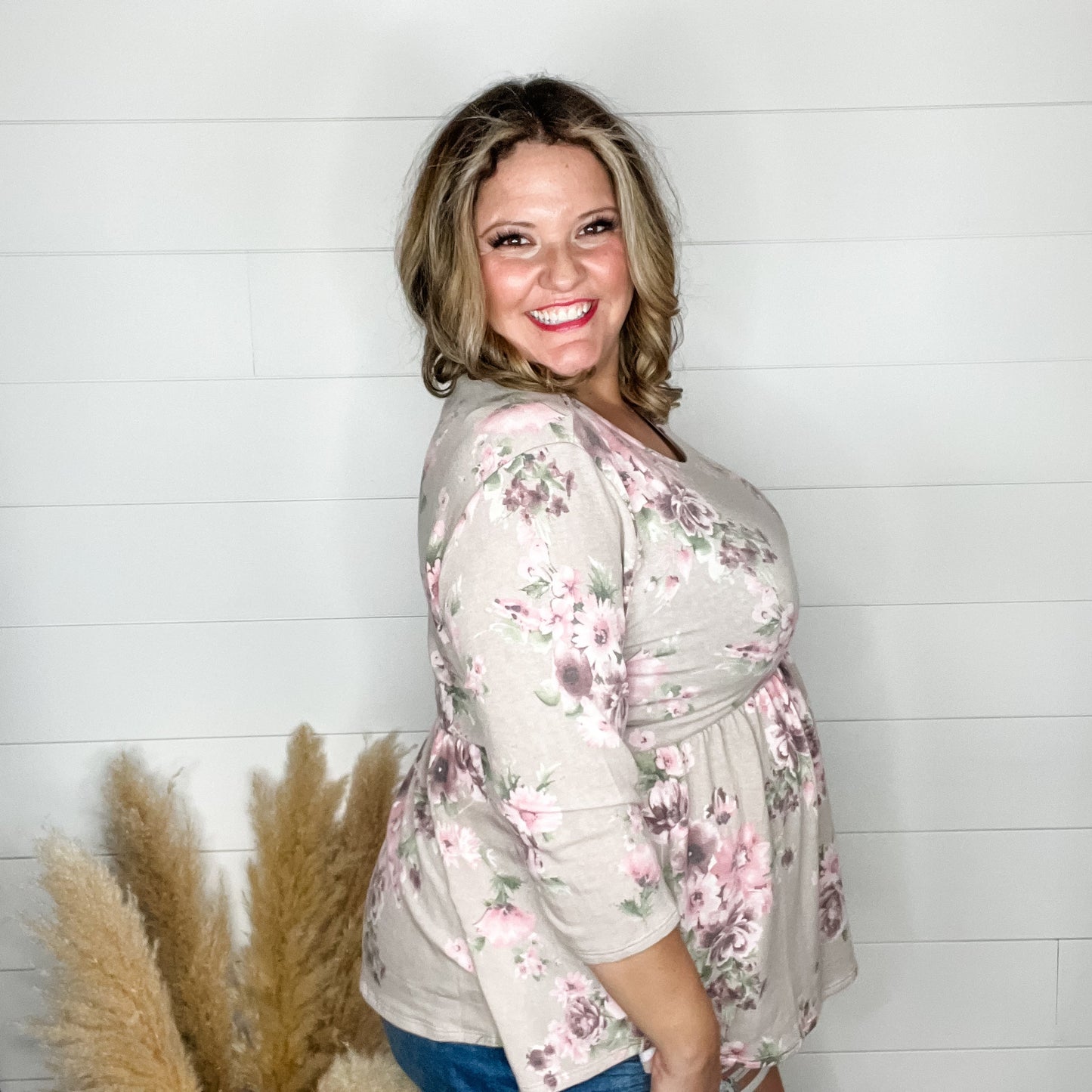 "Louisa" Floral 3/4 Babydoll