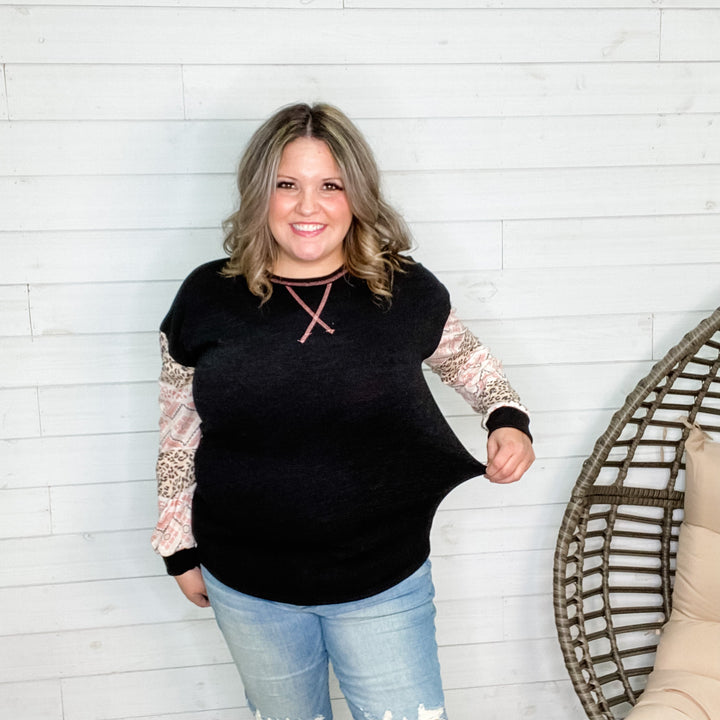 "Lucia" Long Sleeve Color Pattern Block