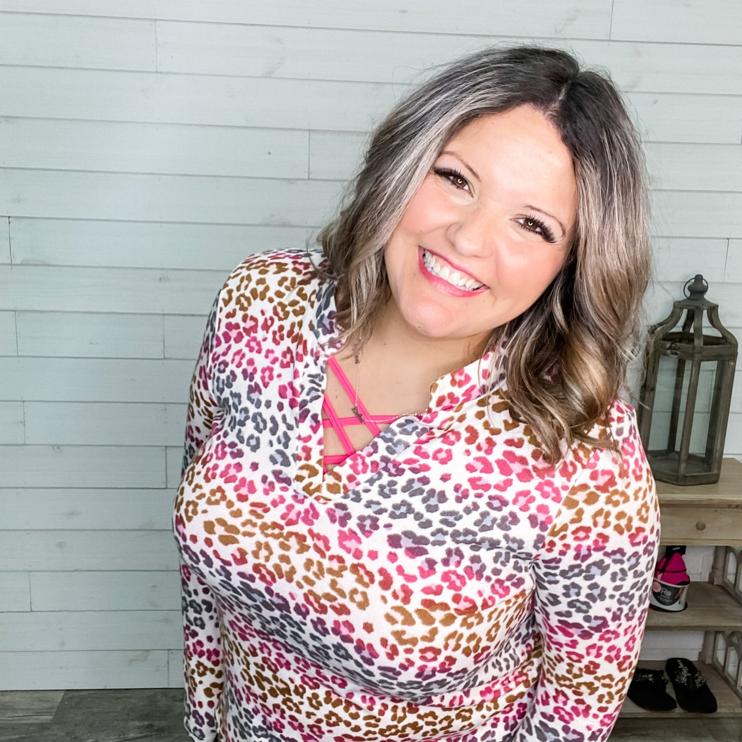 "Lulu" Gabby Style Long Sleeve Animal Print