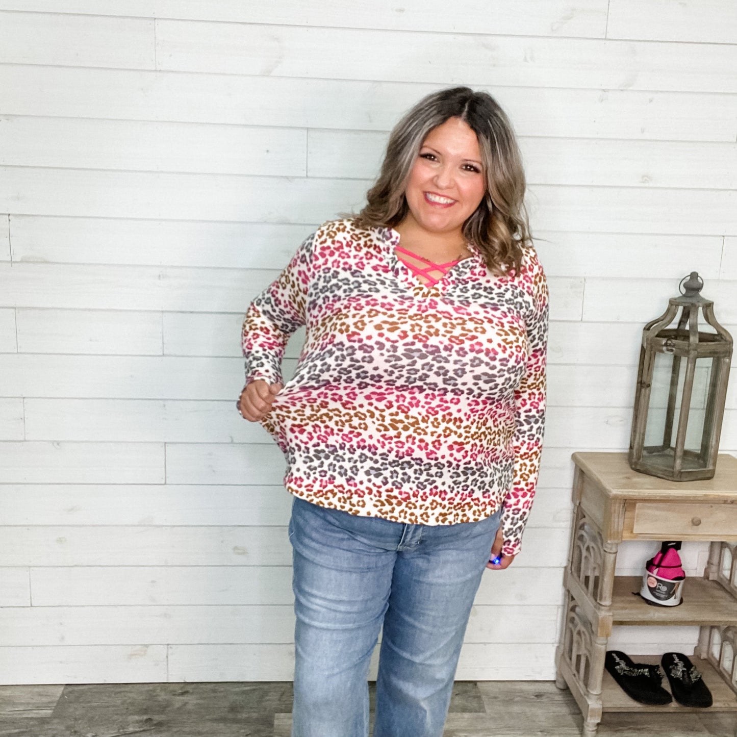 "Lulu" Gabby Style Long Sleeve Animal Print