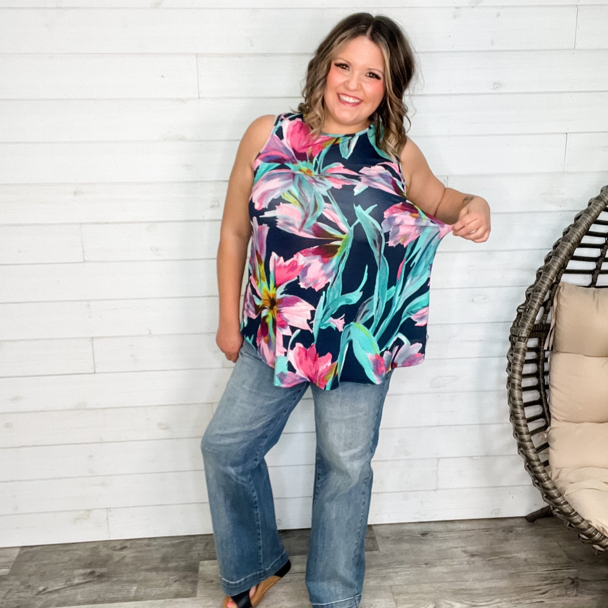 "Manny" Floral Relaxed Fit Tank