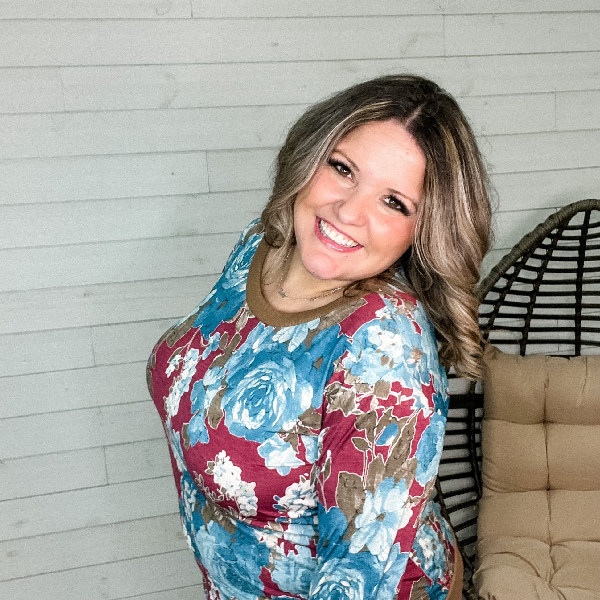 "Mariah" Long Sleeve Floral Weekender