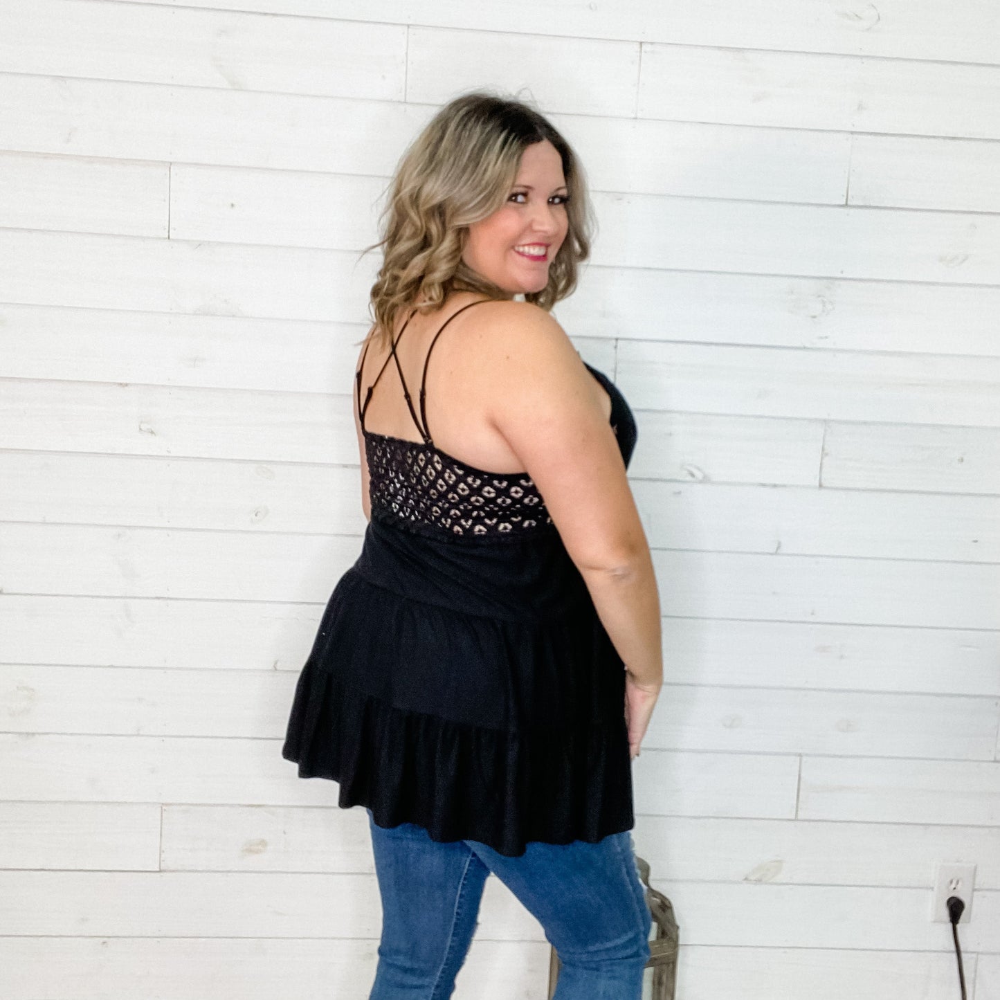 "Marley" Crochet Lace Ruffle Cami (Multiple Colors)