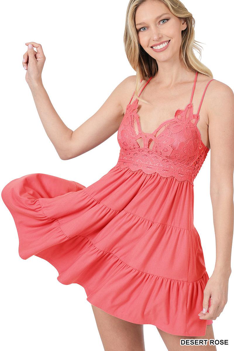 "Marley" Crochet Lace Ruffle Cami (Multiple Colors)