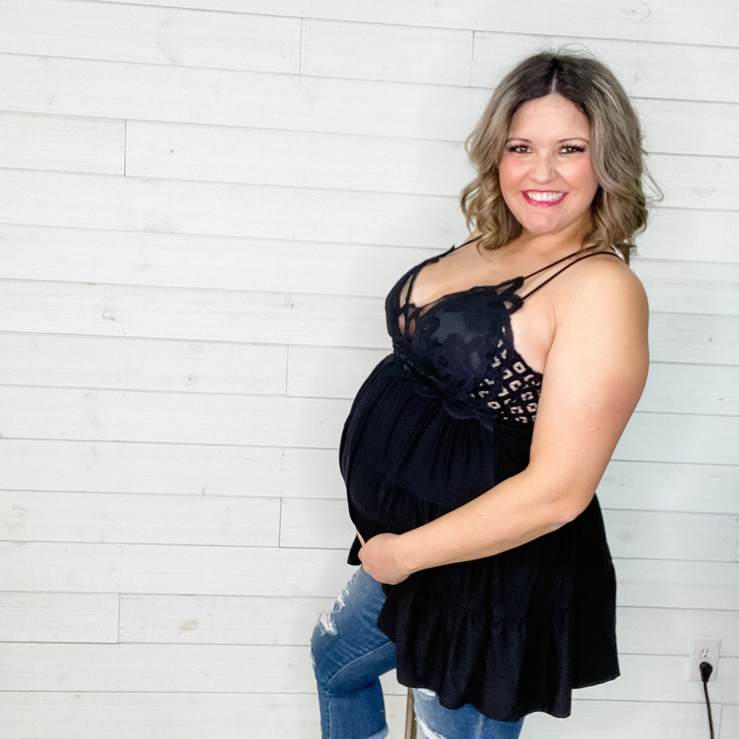 "Marley" Crochet Lace Ruffle Cami (Multiple Colors)