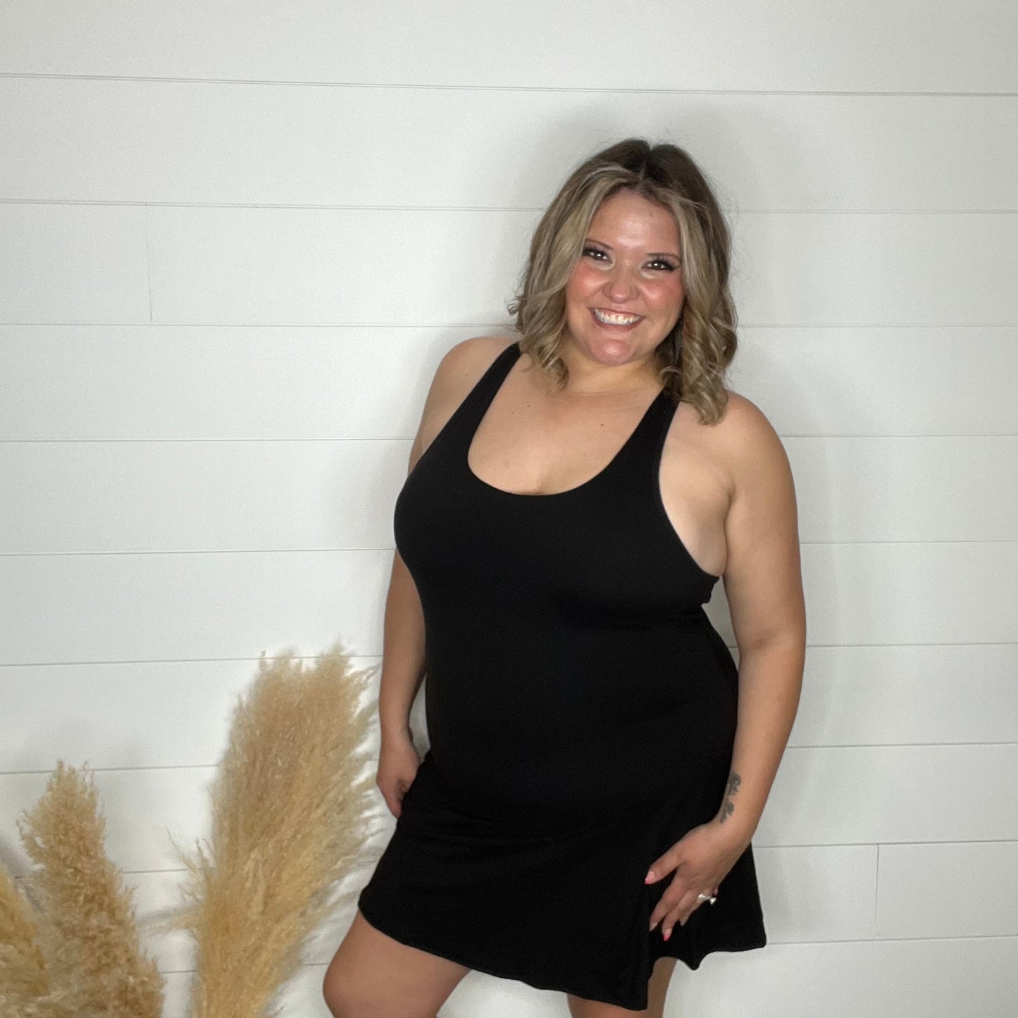 "Matchpoint" One Piece Romper Dress with Pockets