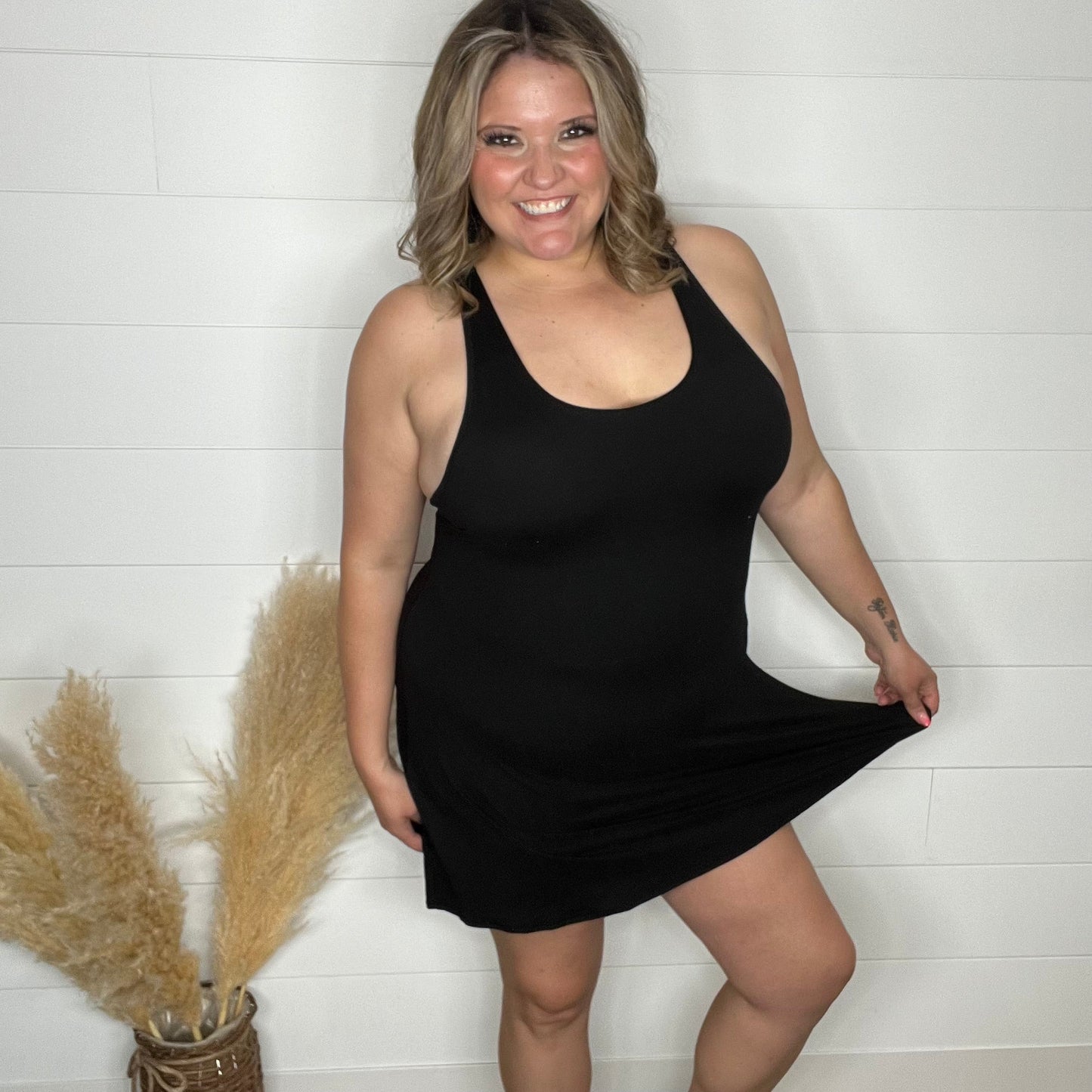 "Matchpoint" One Piece Romper Dress with Pockets